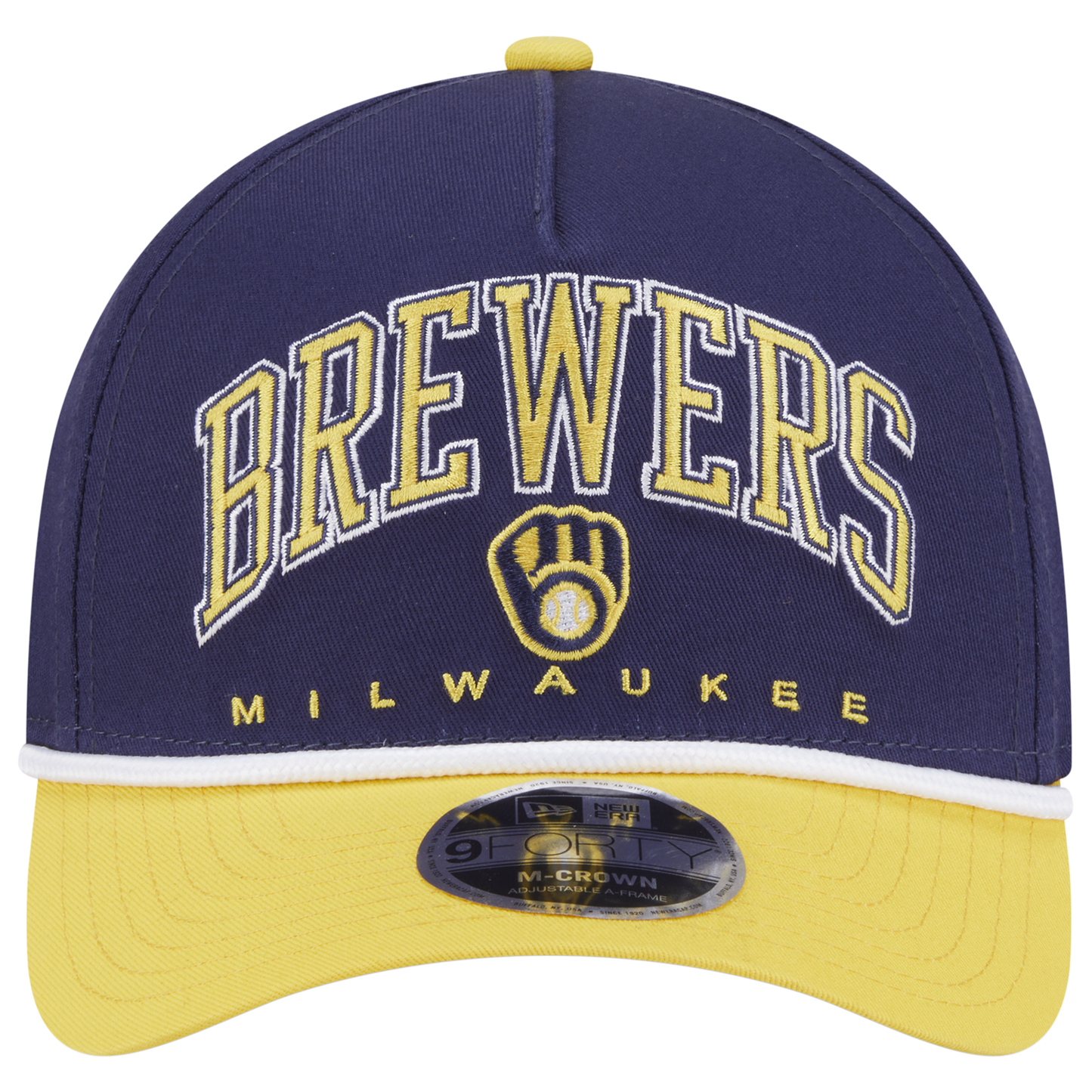 New Era Brewers 9FORTY MC A-Frame Arch Cap - Men's - Navy