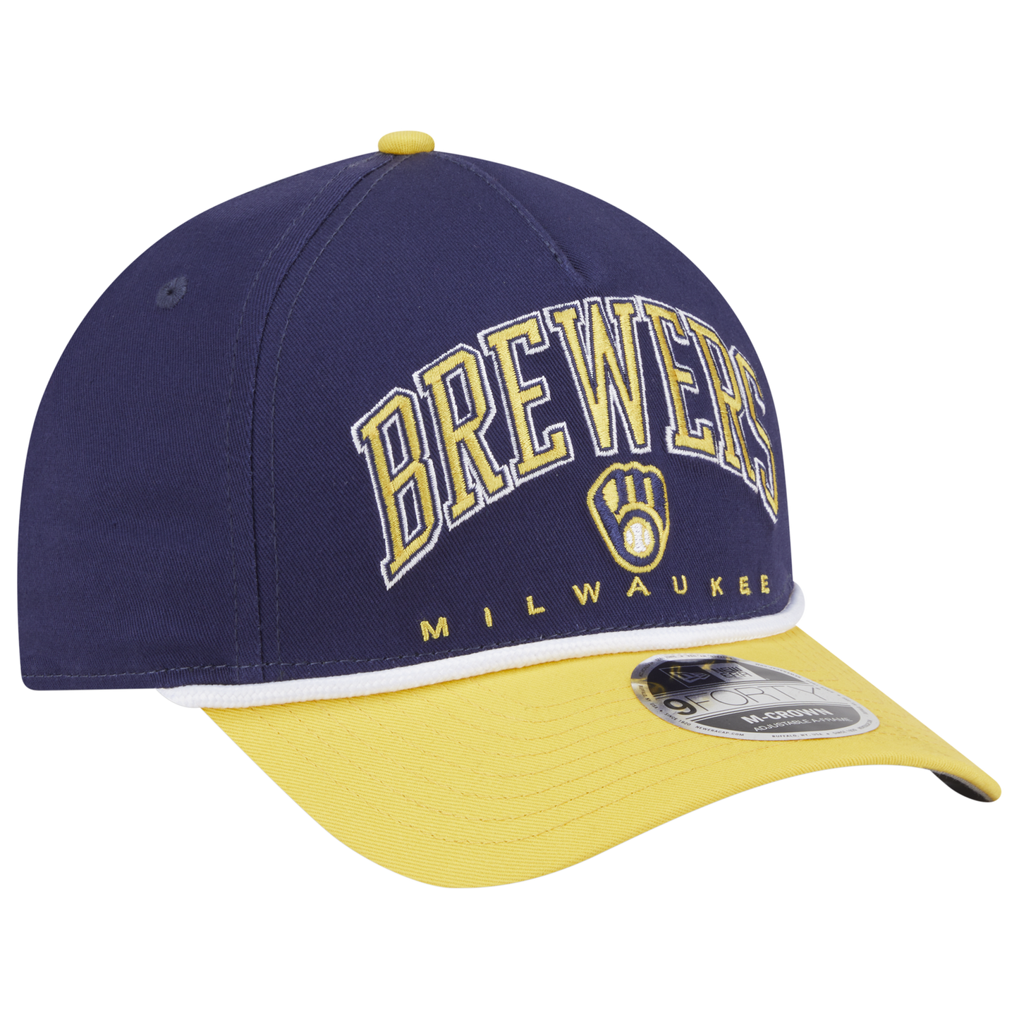 New Era Brewers 9FORTY MC A-Frame Arch Cap - Men's - Navy