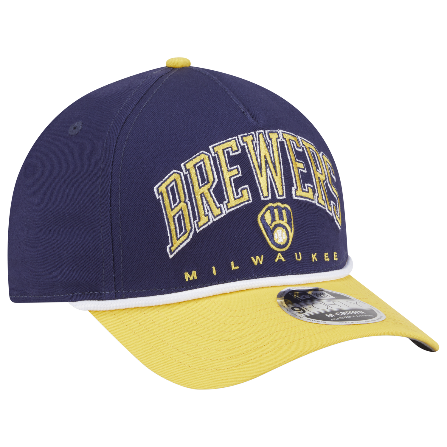 New Era Brewers 9FORTY MC A-Frame Arch Cap - Men's - Navy