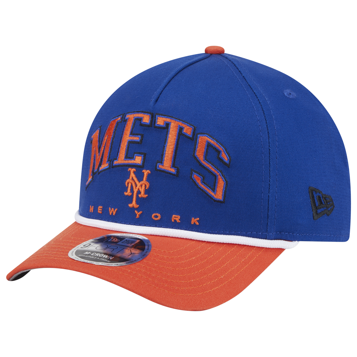 New Era Mets 9FORTY MC A-Frame Arch Cap - Men's - Blue