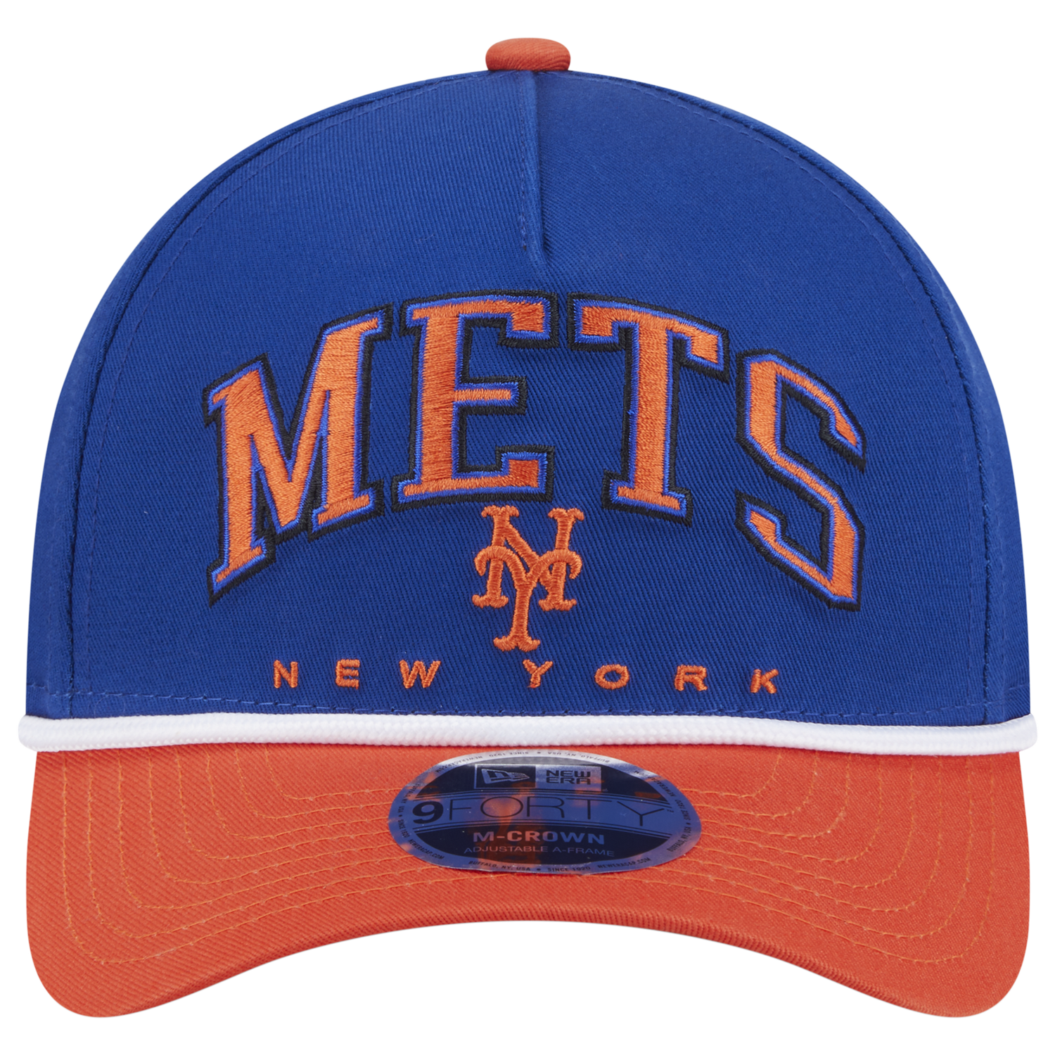 New Era Mets 9FORTY MC A-Frame Arch Cap - Men's - Blue