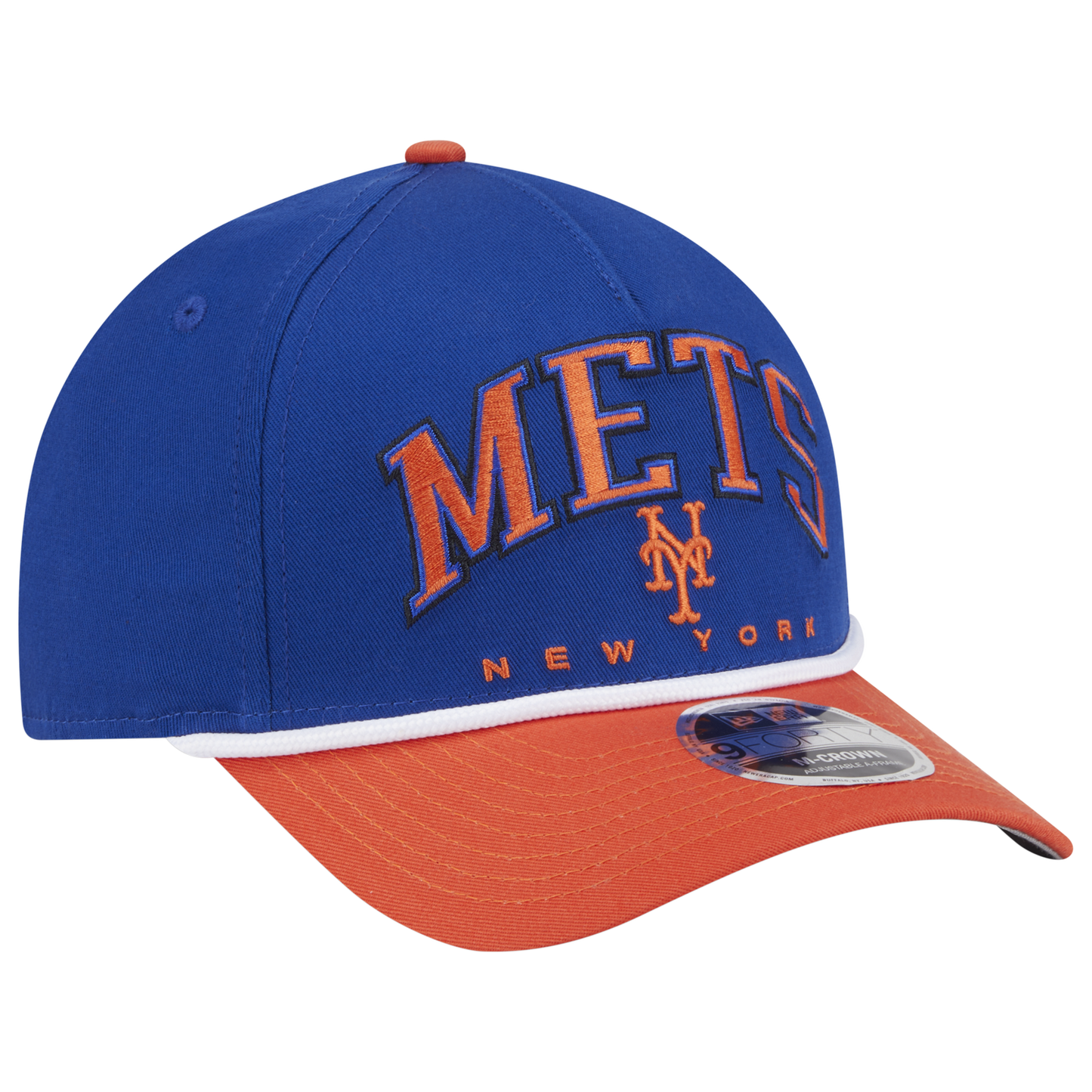 New Era Mets 9FORTY MC A-Frame Arch Cap - Men's - Blue