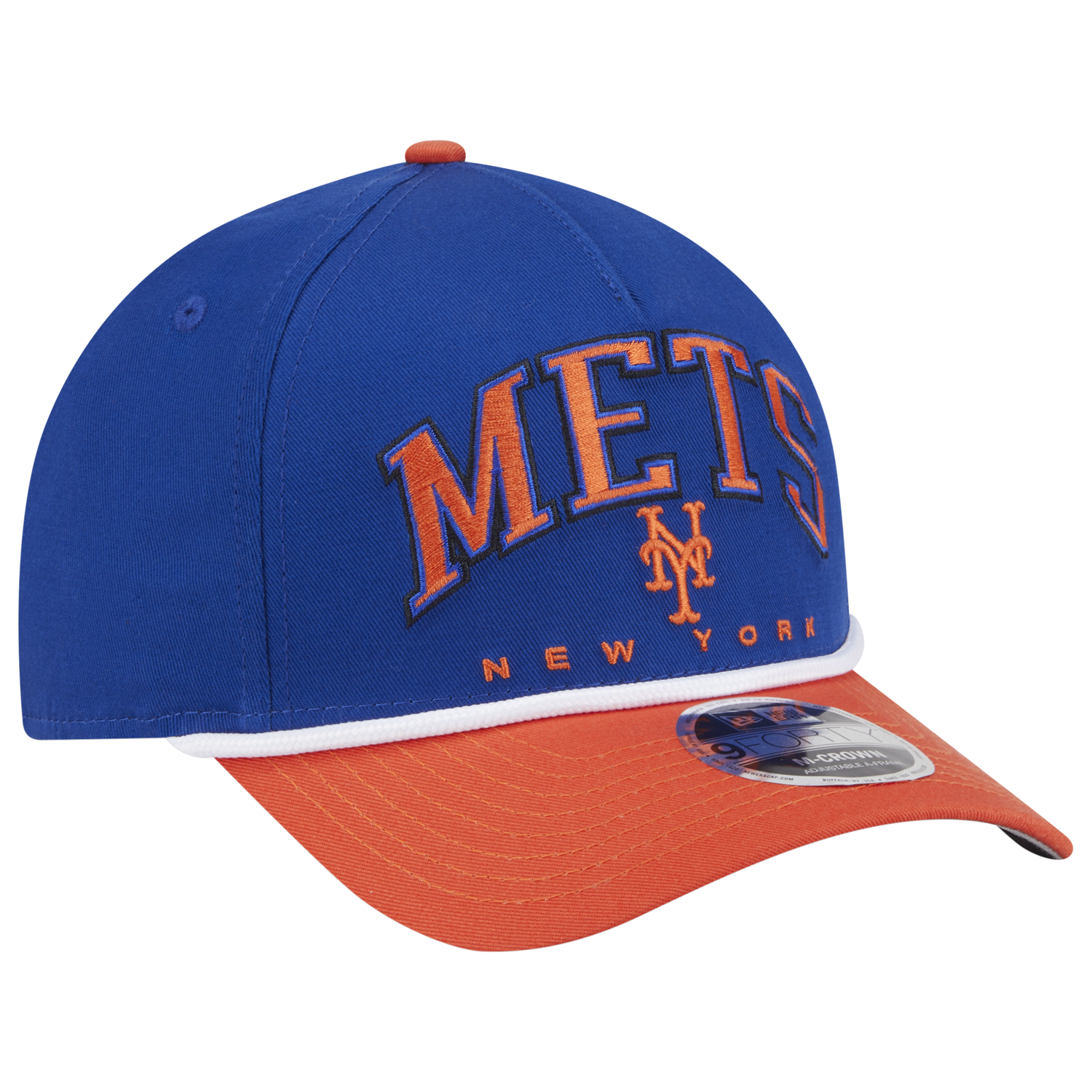 New Era Mets 9FORTY MC A-Frame Arch Cap - Men's - Blue