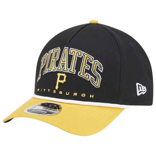 New Era Pirates 9FORTY MC A-Frame Arch Cap - Men's - Black