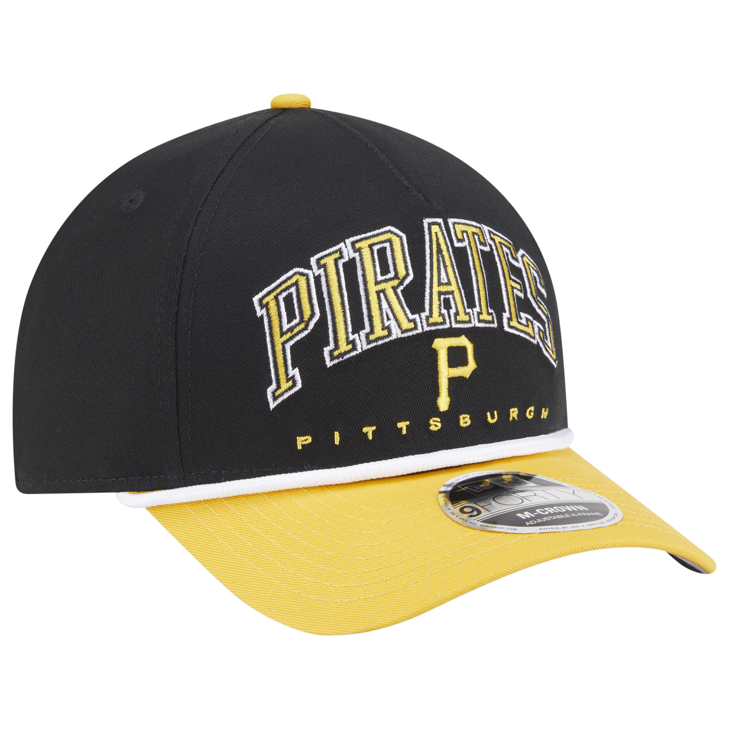 New Era Pirates 9FORTY MC A-Frame Arch Cap - Men's - Black