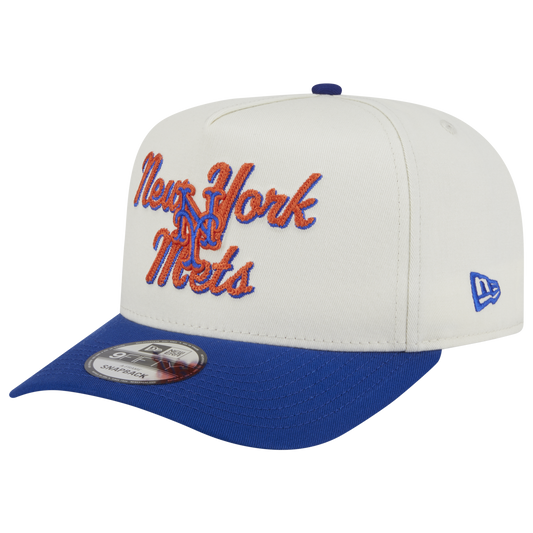 New Era Mets 9FIFTY A-Frame Chainstitch Cap - Men's - Tan/Multi