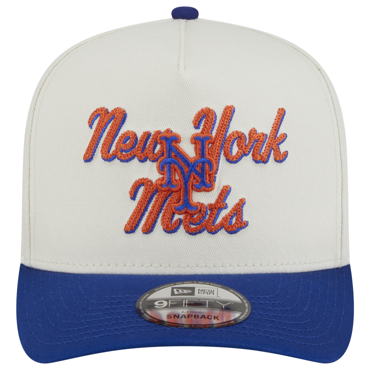 New Era Mets 9FIFTY A-Frame Chainstitch Cap - Men's - Tan/Multi
