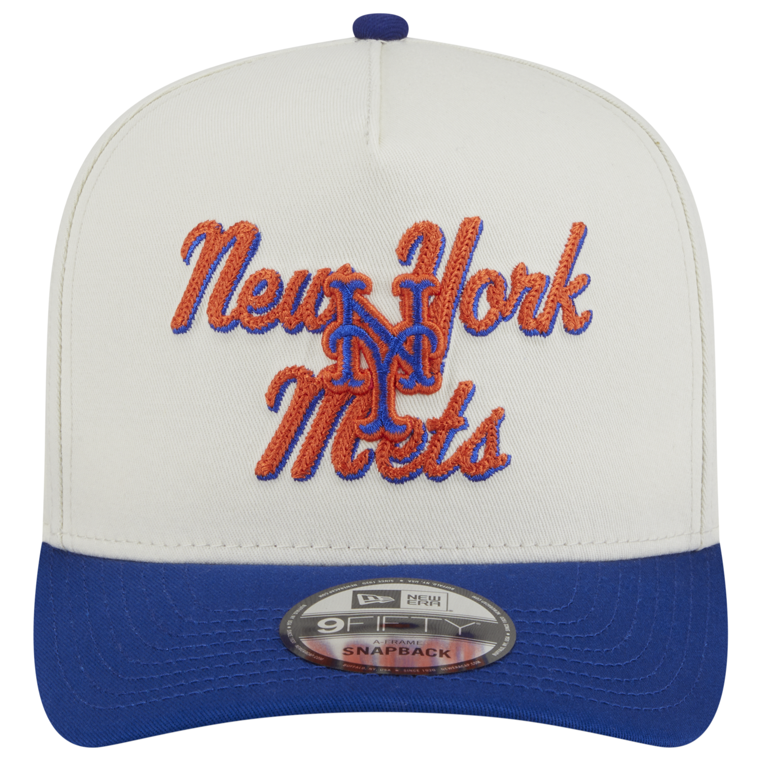 New Era Mets 9FIFTY A-Frame Chainstitch Cap - Men's - Tan/Multi