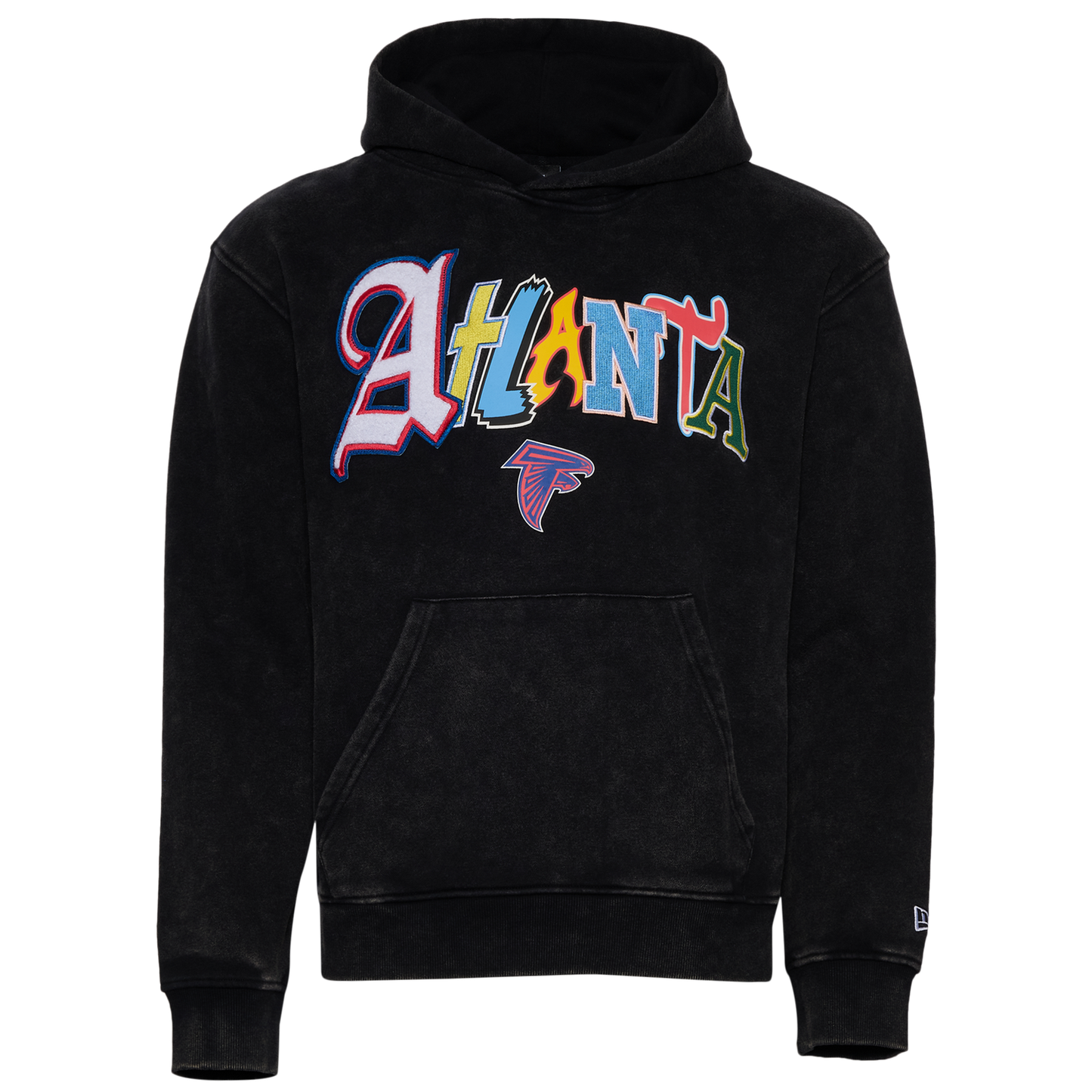 New Era Falcons 3067 Pullover Hoodie - Men's - Black/Multi