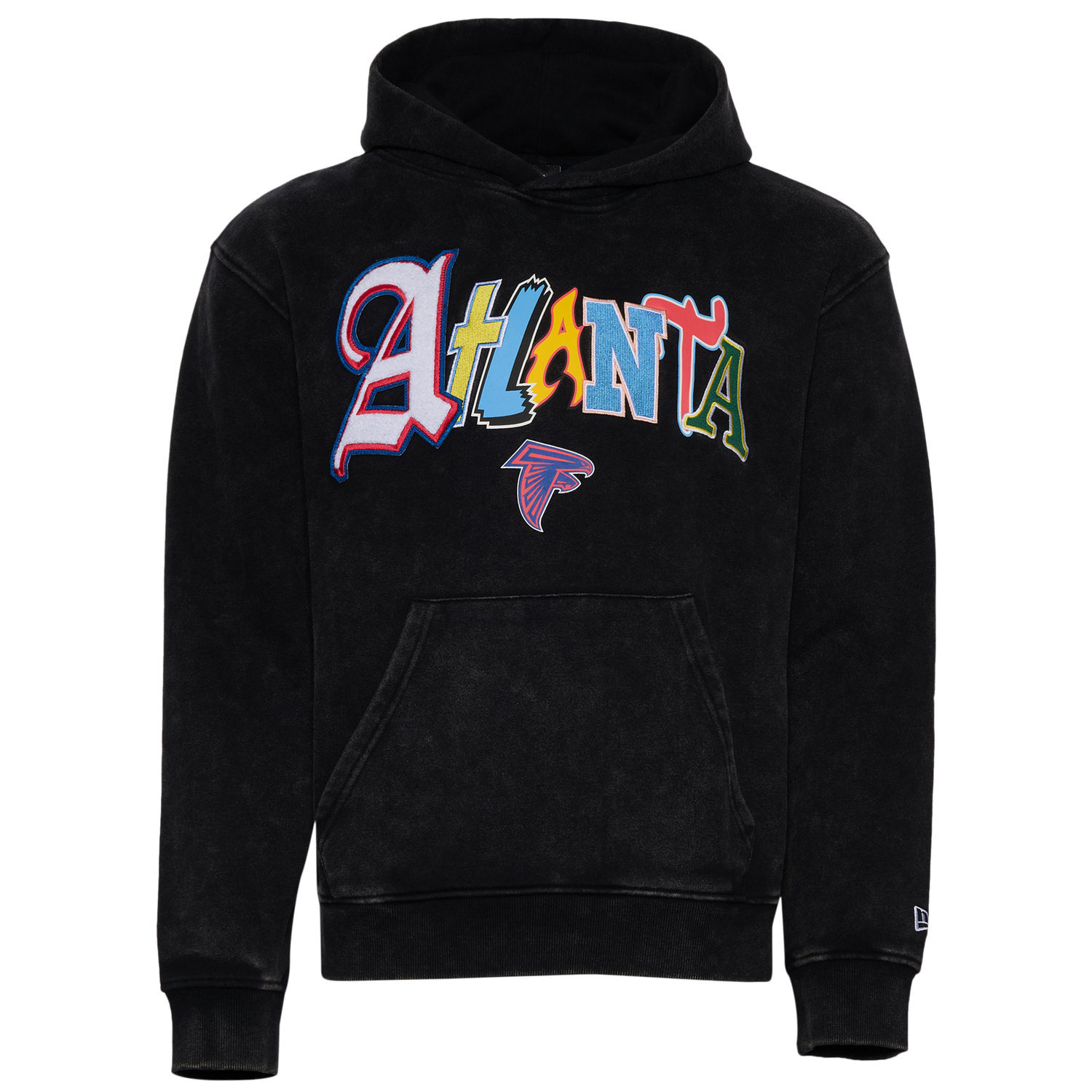 New Era Falcons 3067 Pullover Hoodie - Men's - Black/Multi