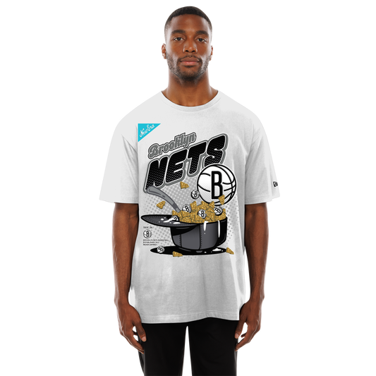 New Era Nets 2775 Short Sleeve T-Shirt - Men's - White/Multi