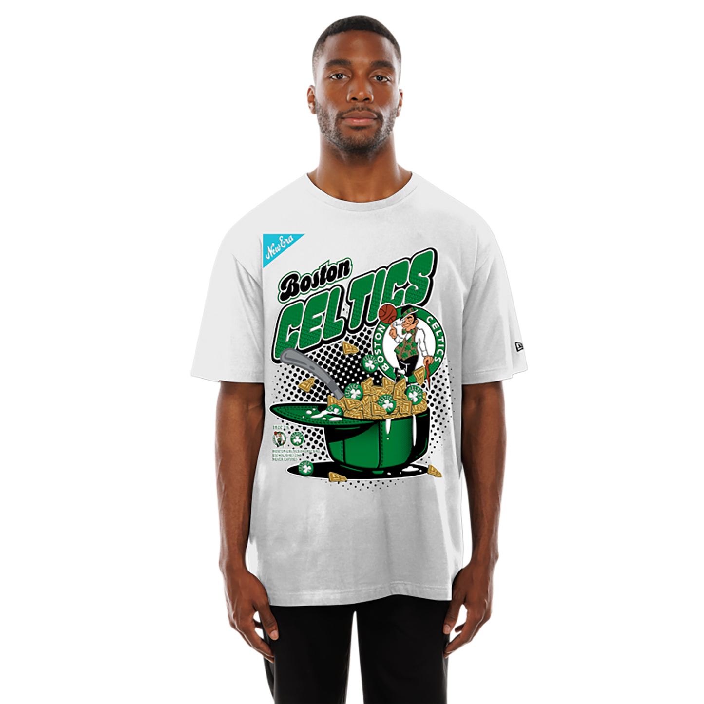 New Era Celtics 2775 Short Sleeve T-Shirt - Men's - White/Multi