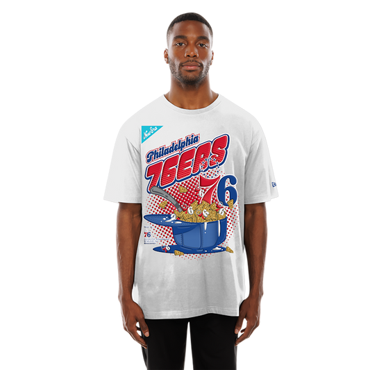 New Era 76ers 2775 Short Sleeve T-Shirt - Men's - White/Multi