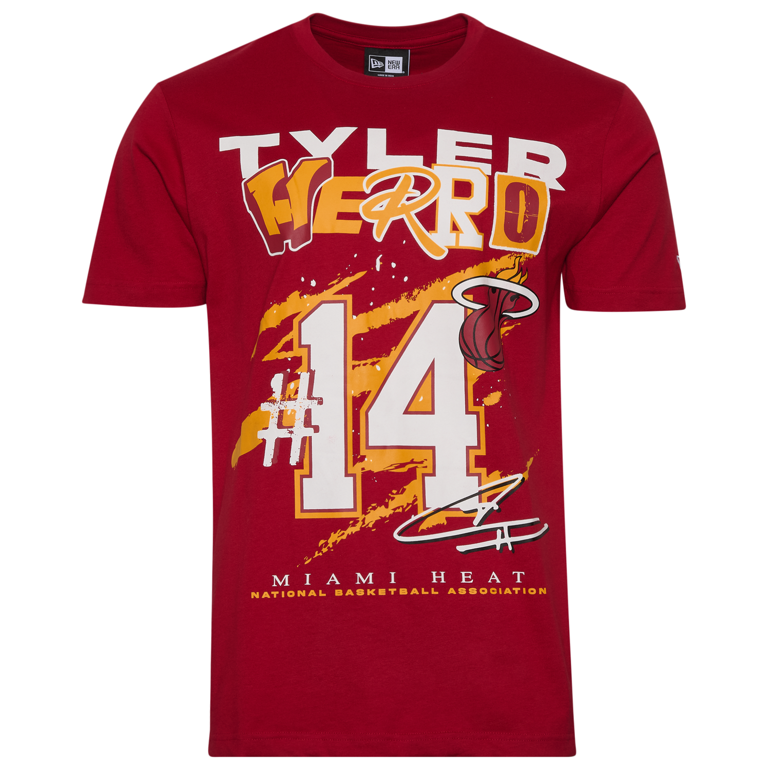 New Era Heat Tyler Herro Oversize T-Shirt - Men's - Scarlet/Multi