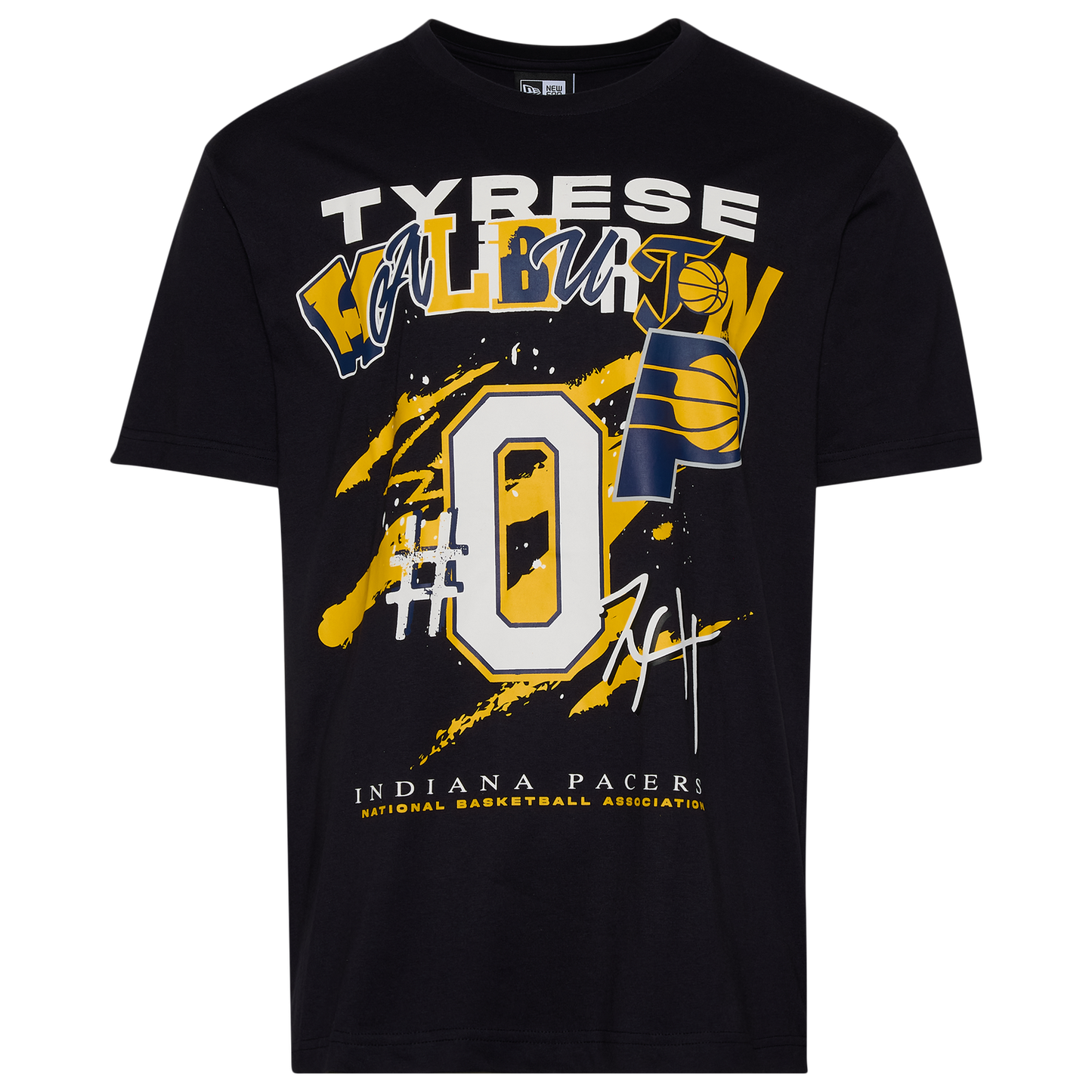 New Era Pacers Tyrese Haliburton Oversize T-Shirt - Men's - Navy/Multi