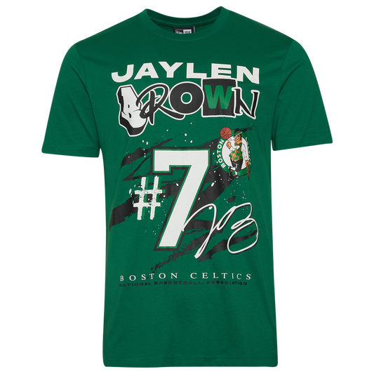 New Era Celtics Jalen Brown Overzie Tshirt - Men's - Kelly Green/Multi