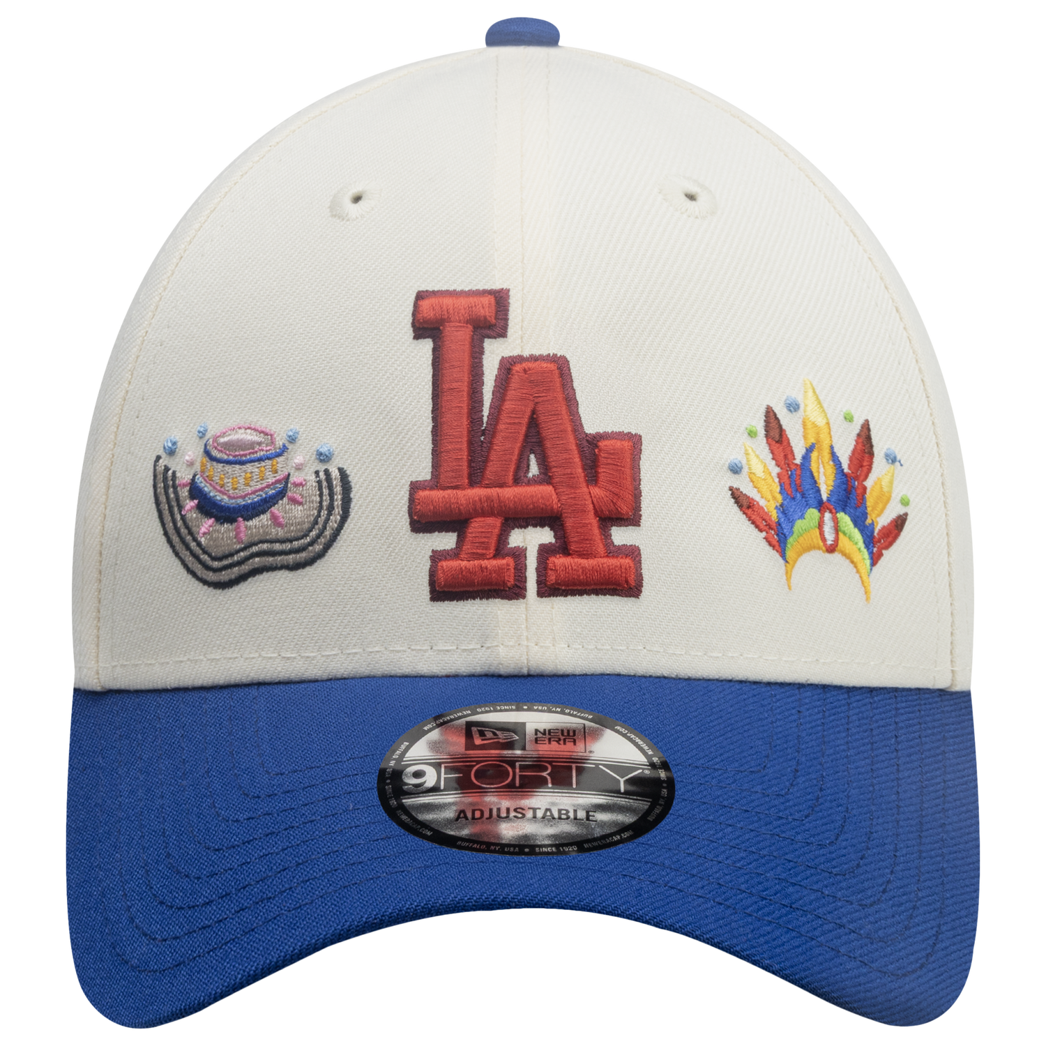 New Era Dodgers 9Forty City Element Colombia Cap - Men's - Multi/Light Beige
