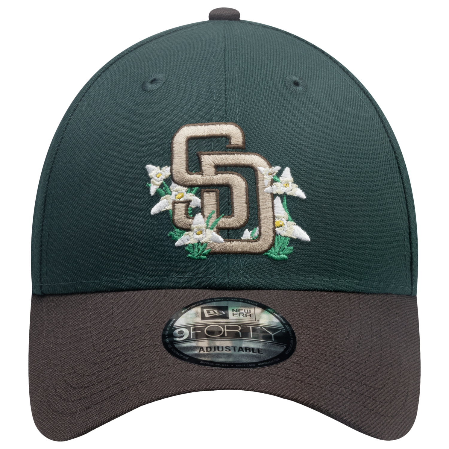 New Era Padres 9Forty City Element Guatemala Cap - Men's - Dark Green/Multi