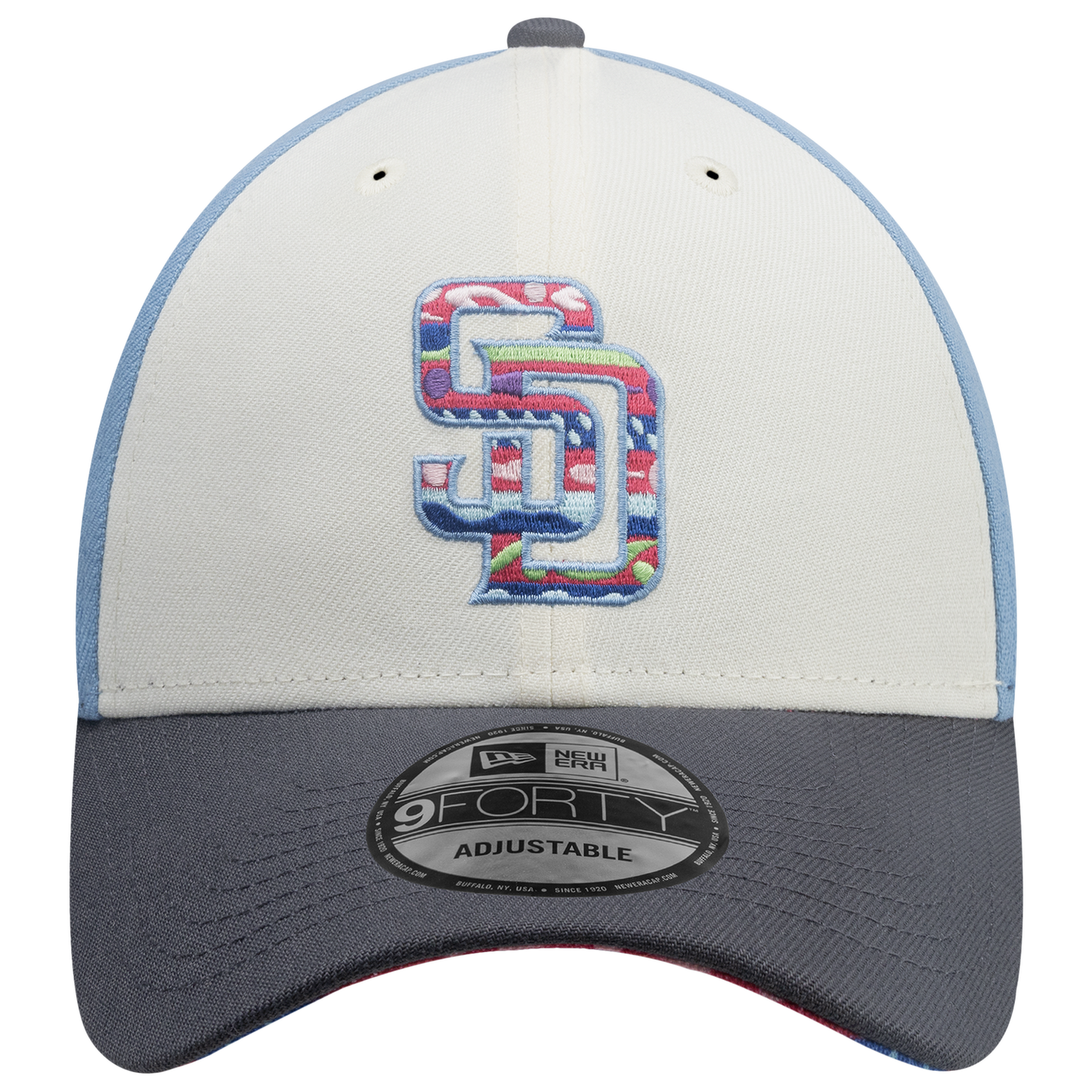 New Era Padres 9Forty City Element Guatemala Cap - Men's - Pastel Blue/Multi