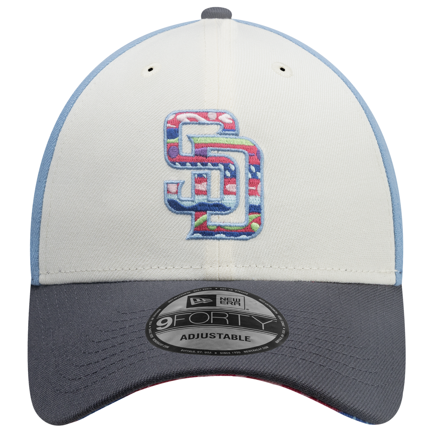 New Era Padres 9Forty City Element Guatemala Cap - Men's - Pastel Blue/Multi