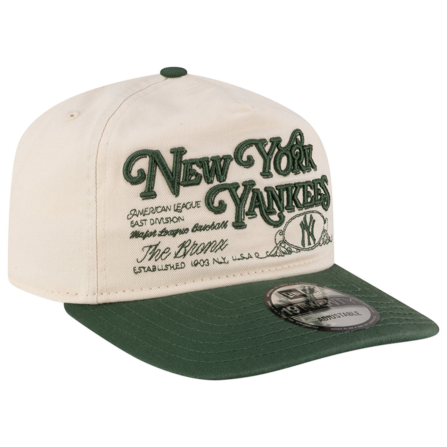 New Era Yankees 19TWENTY Washed Graphic Cap - Men's - White/Green