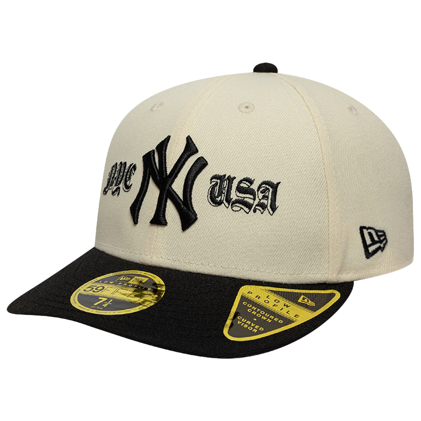 New Era Yankees 59FIFTY Coops Logo LP Cap - Men's - Black/White