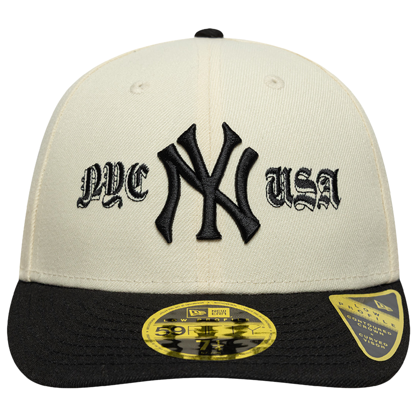 New Era Yankees 59FIFTY Coops Logo LP Cap - Men's - Black/White