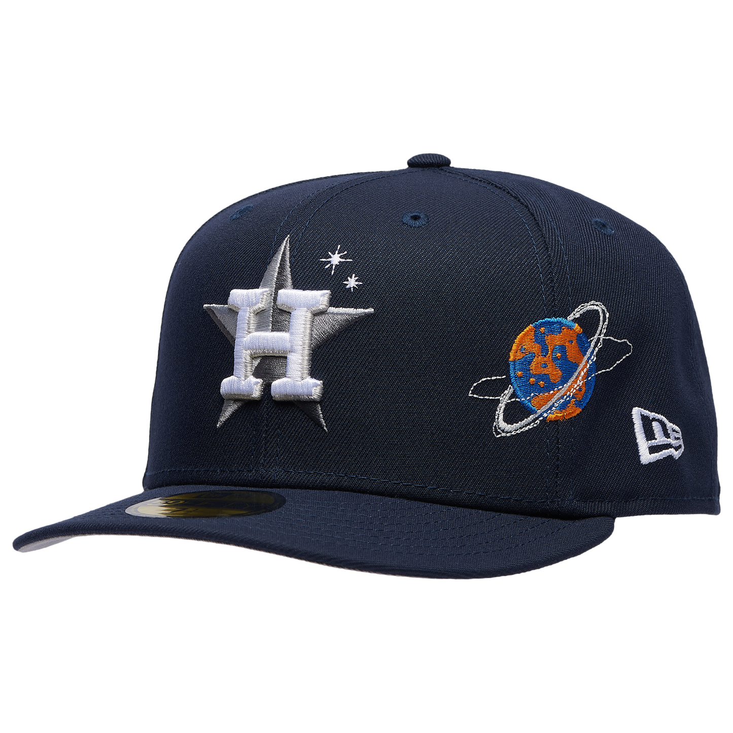 New Era Astros Planet Icon PC Cap - Men's - Navy/Orange