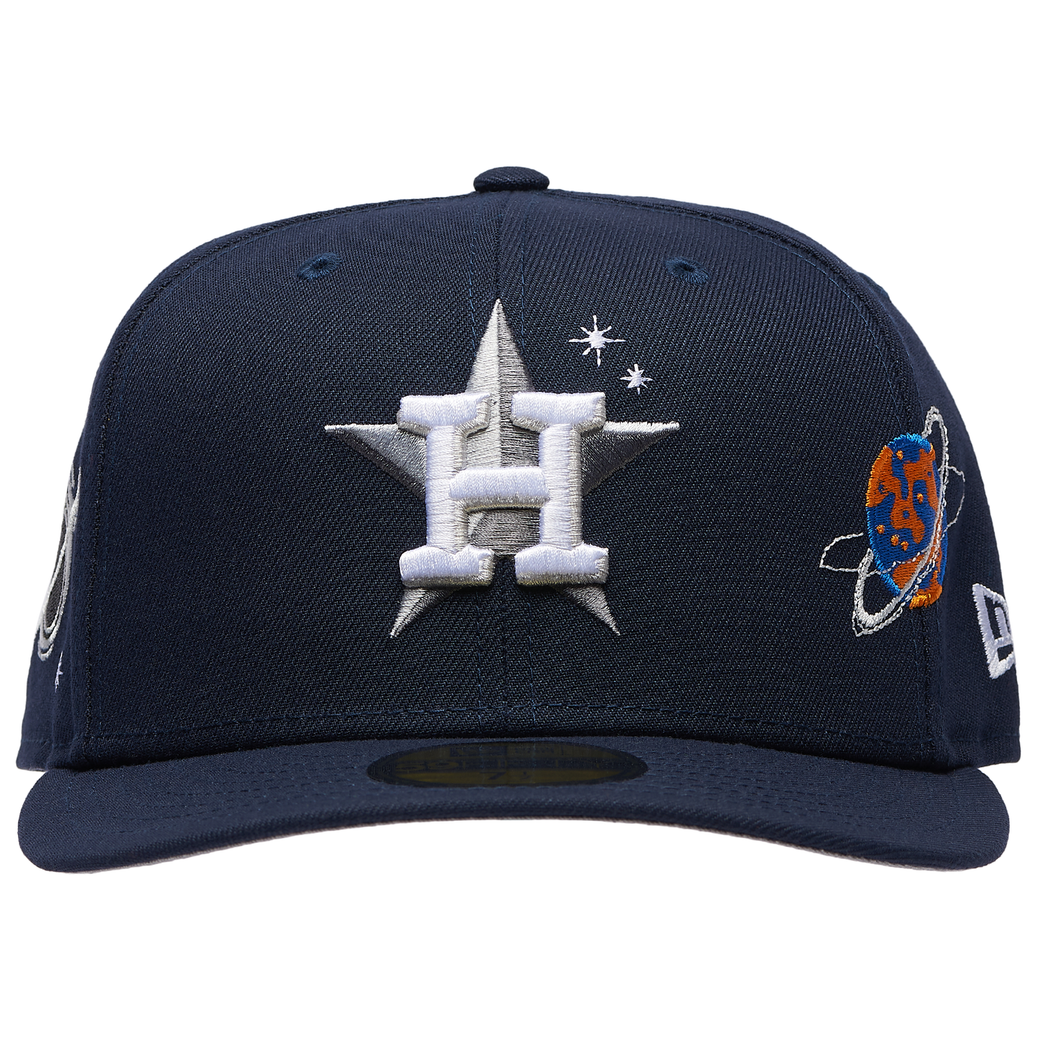 New Era Astros Planet Icon PC Cap - Men's - Navy/Orange