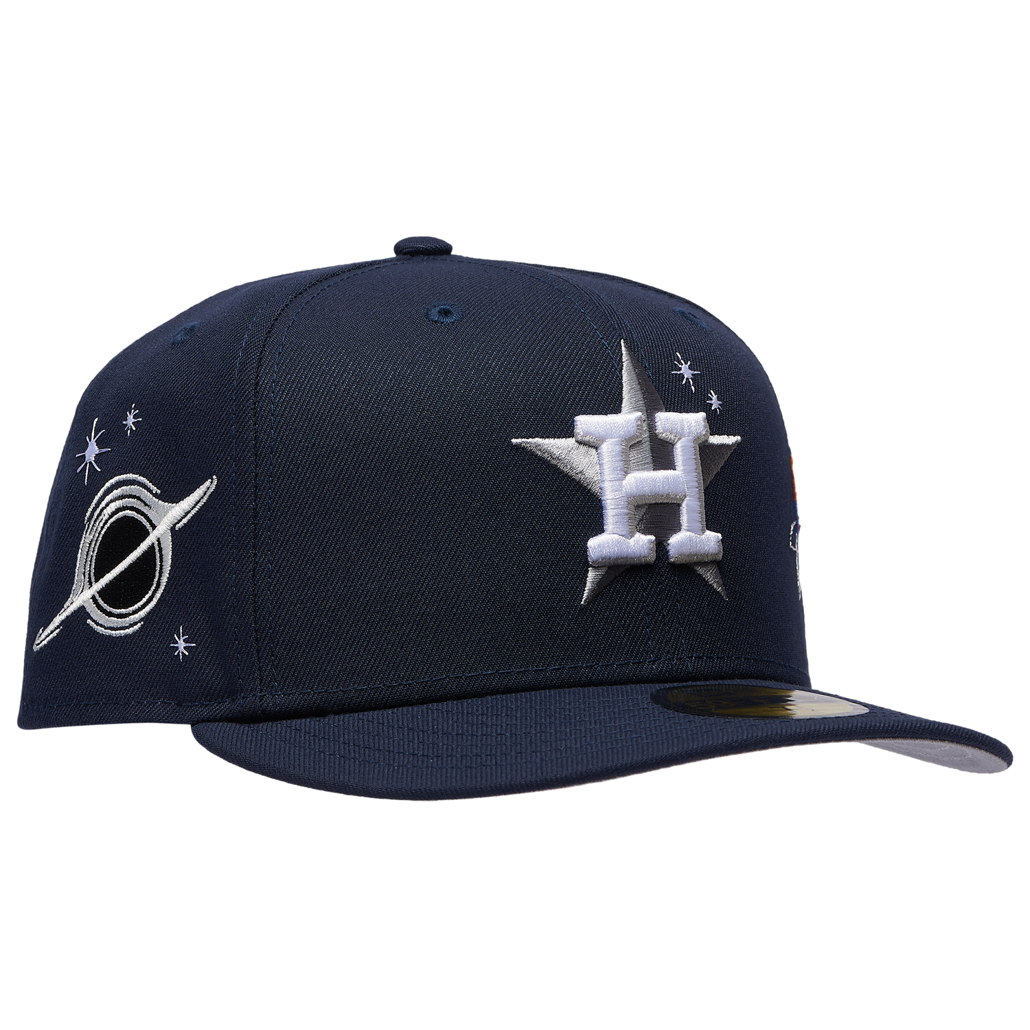 New Era Astros Planet Icon PC Cap - Men's - Navy/Orange
