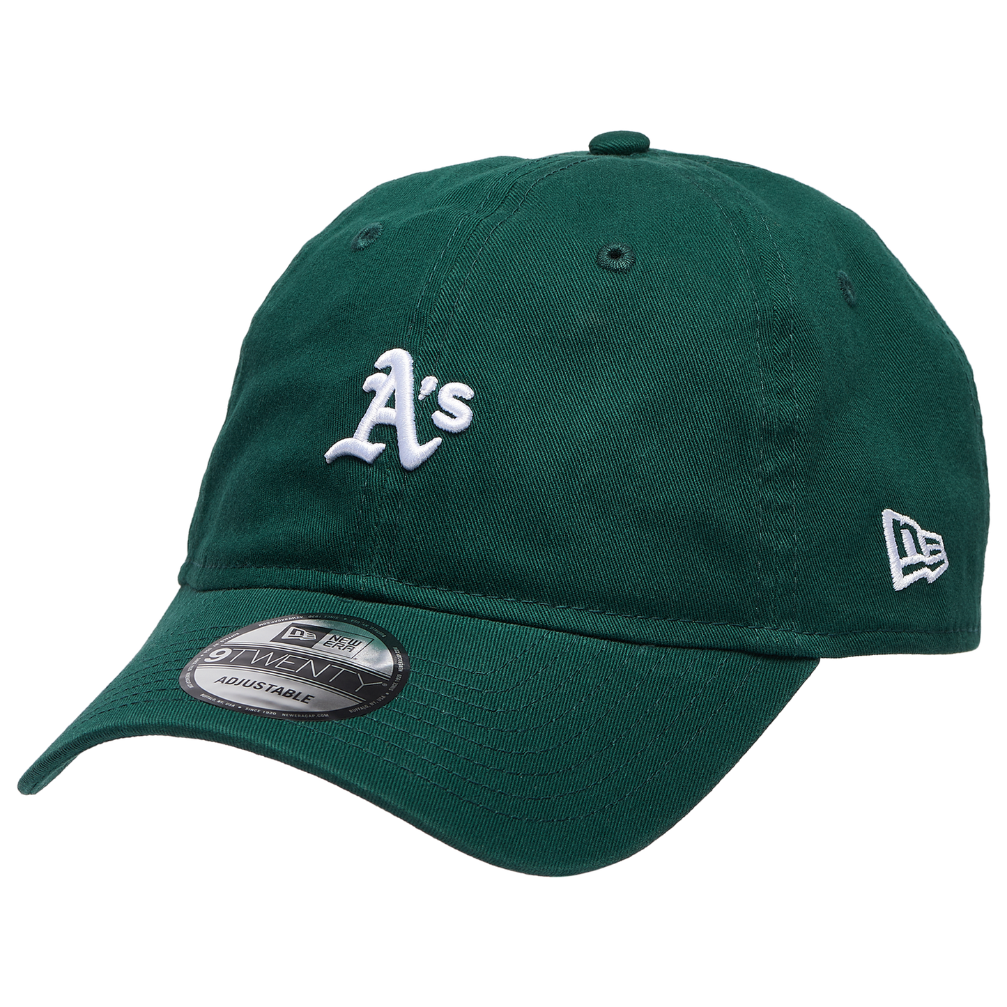 New Era Athletics Washed Mini 9TWENTY Cap - Men's - White/Dark Green