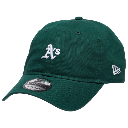 New Era Athletics Washed Mini 9TWENTY Cap - Men's - White/Dark Green
