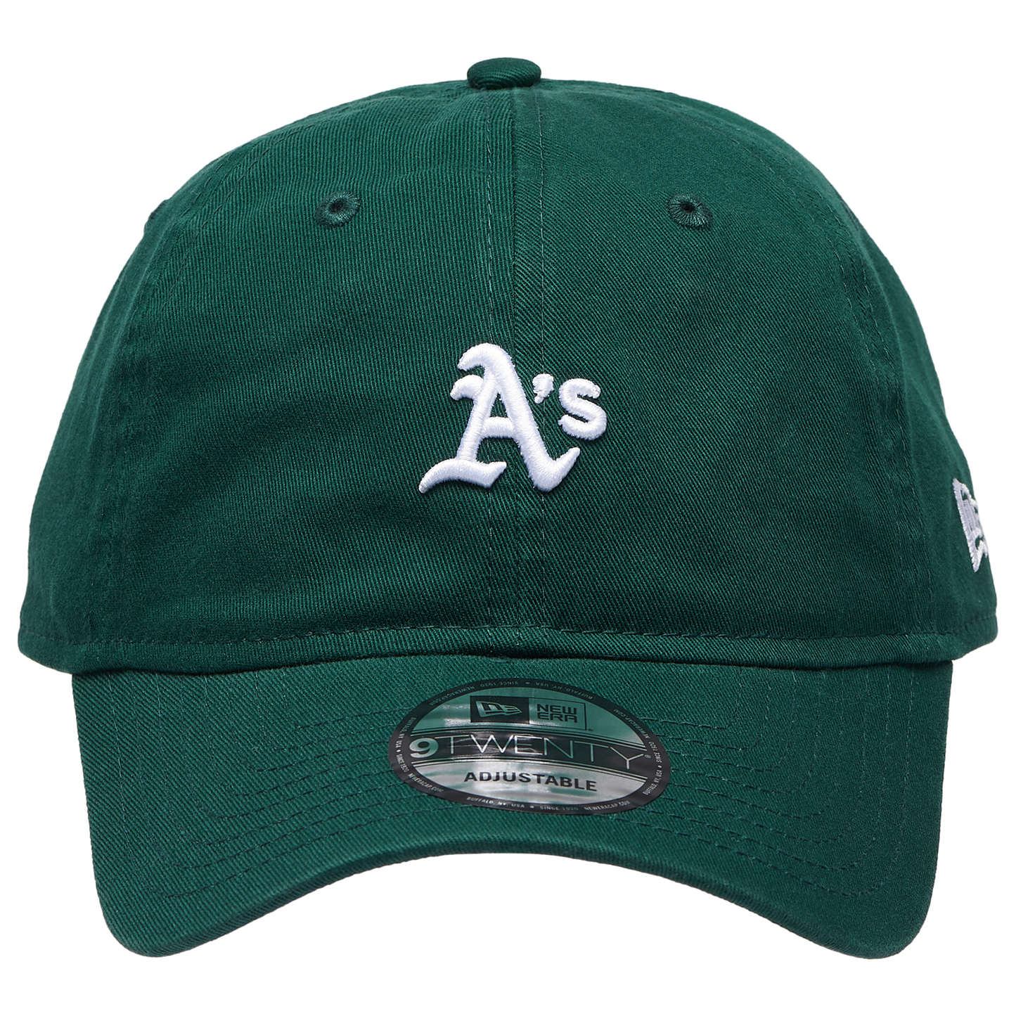 New Era Athletics Washed Mini 9TWENTY Cap - Men's - White/Dark Green