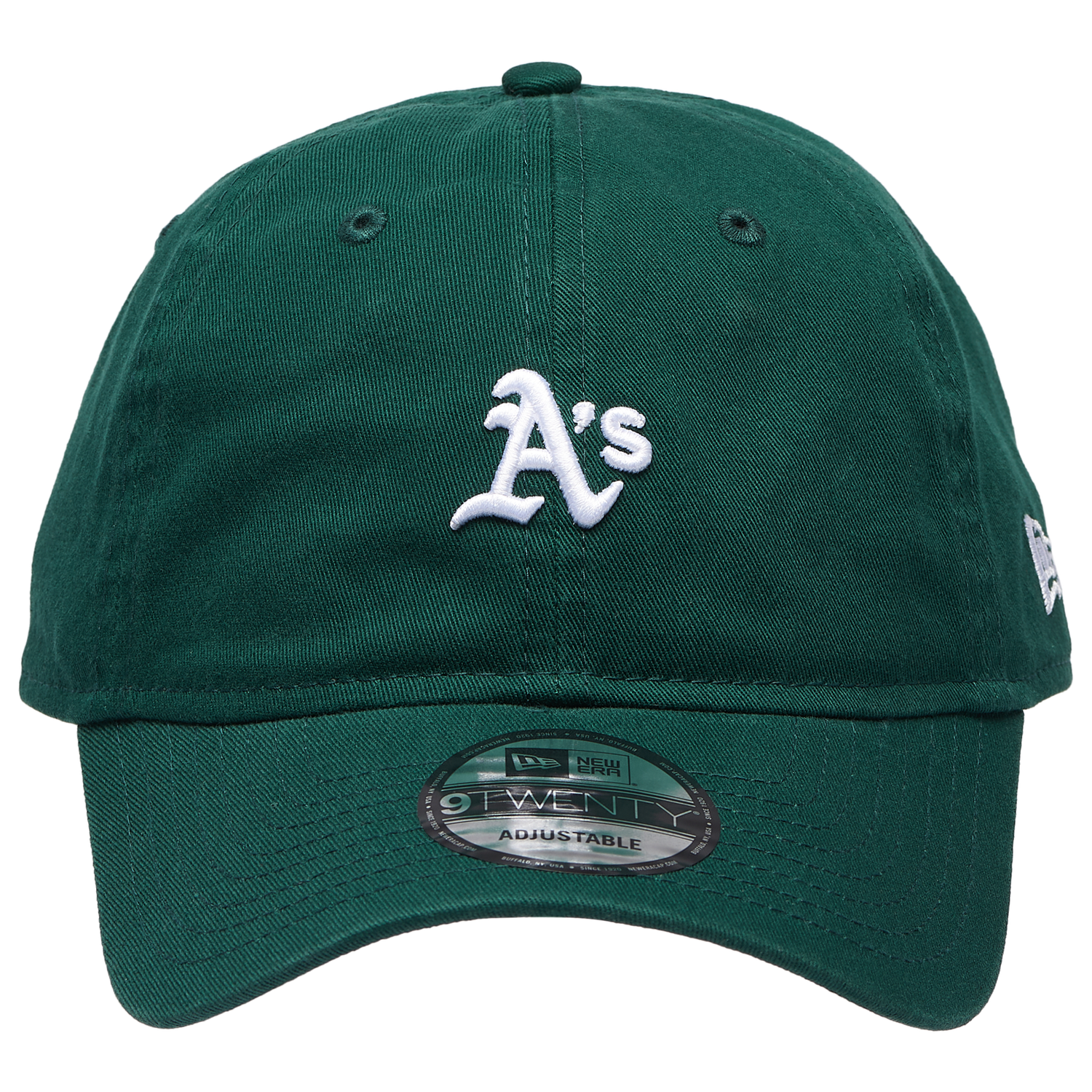 New Era Athletics Washed Mini 9TWENTY Cap - Men's - White/Dark Green