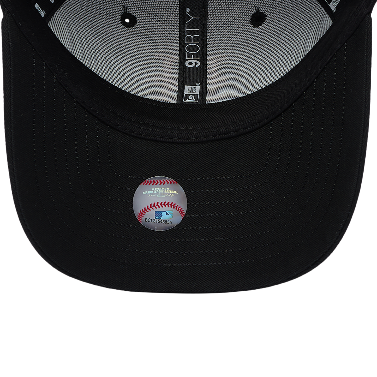 New Era Mets Visor Script 9FORTY Cap - Men's - Black/Orange