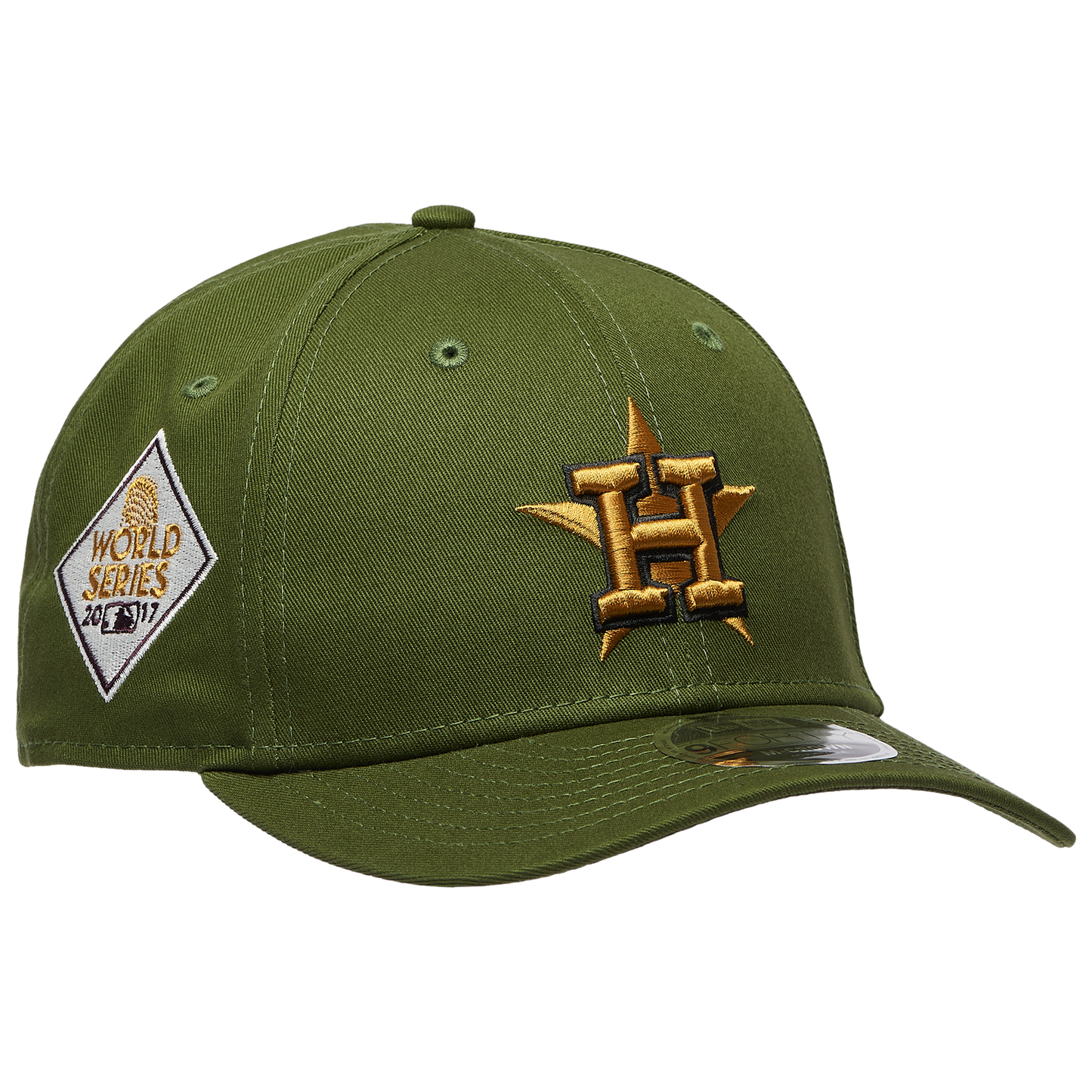 New Era Astros WS Patch 9FORTY Cap - Men's - Dark Green/Gold