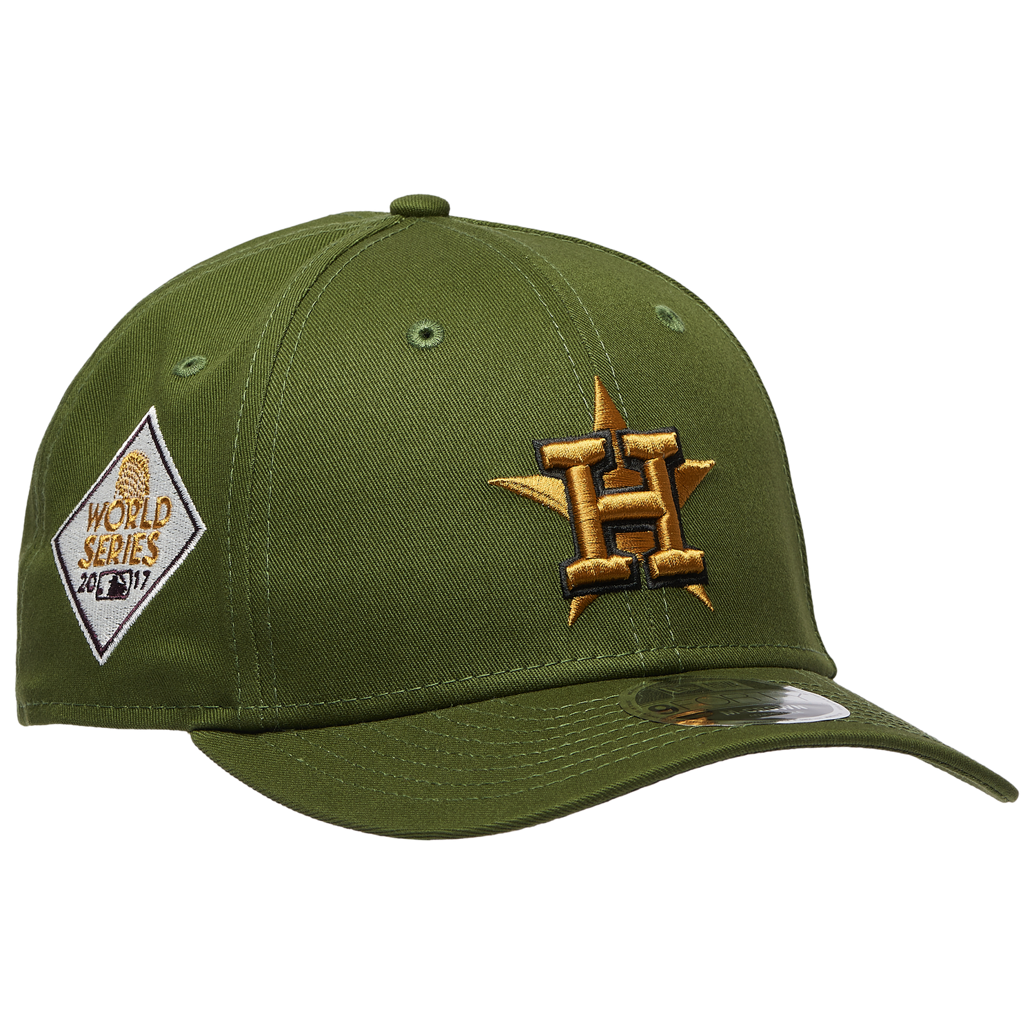 New Era Astros WS Patch 9FORTY Cap - Men's - Dark Green/Gold