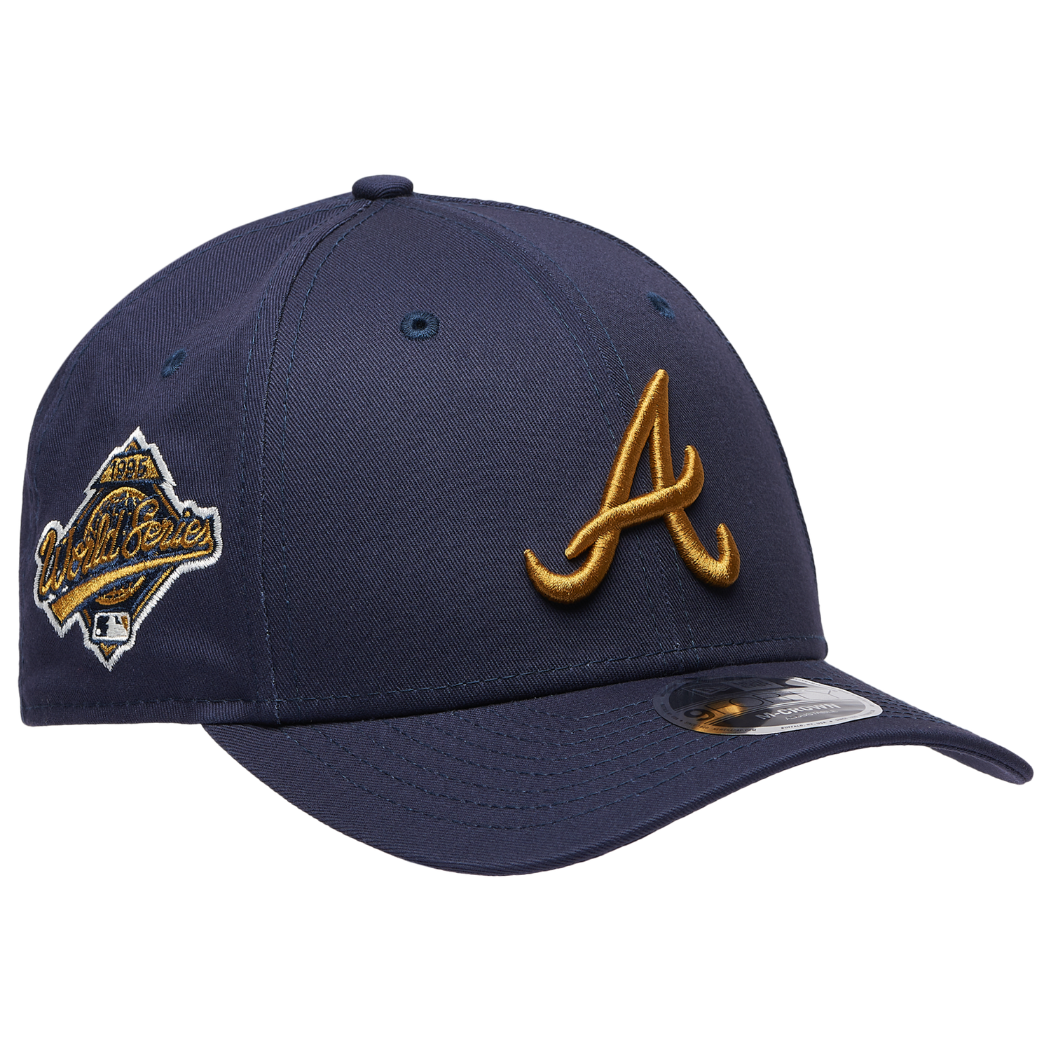 New Era Braves WS Patch 9FORTY Cap - Men's - Navy/Gold