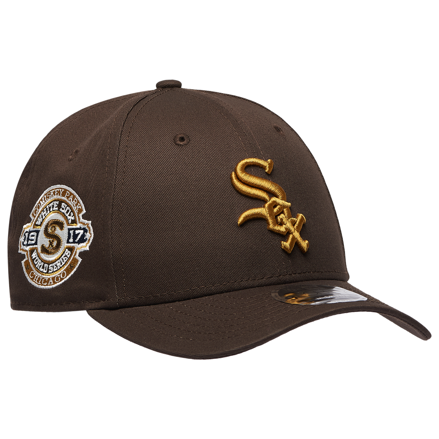 New Era White Sox WS Patch 9FORTY Cap - Men's - Gold/Dark Brown