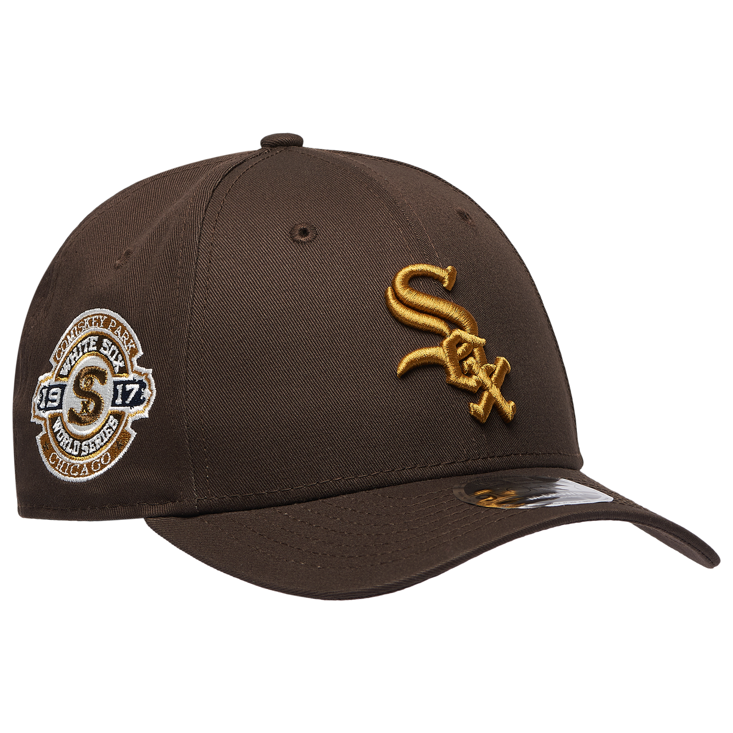 New Era White Sox WS Patch 9FORTY Cap - Men's - Gold/Dark Brown