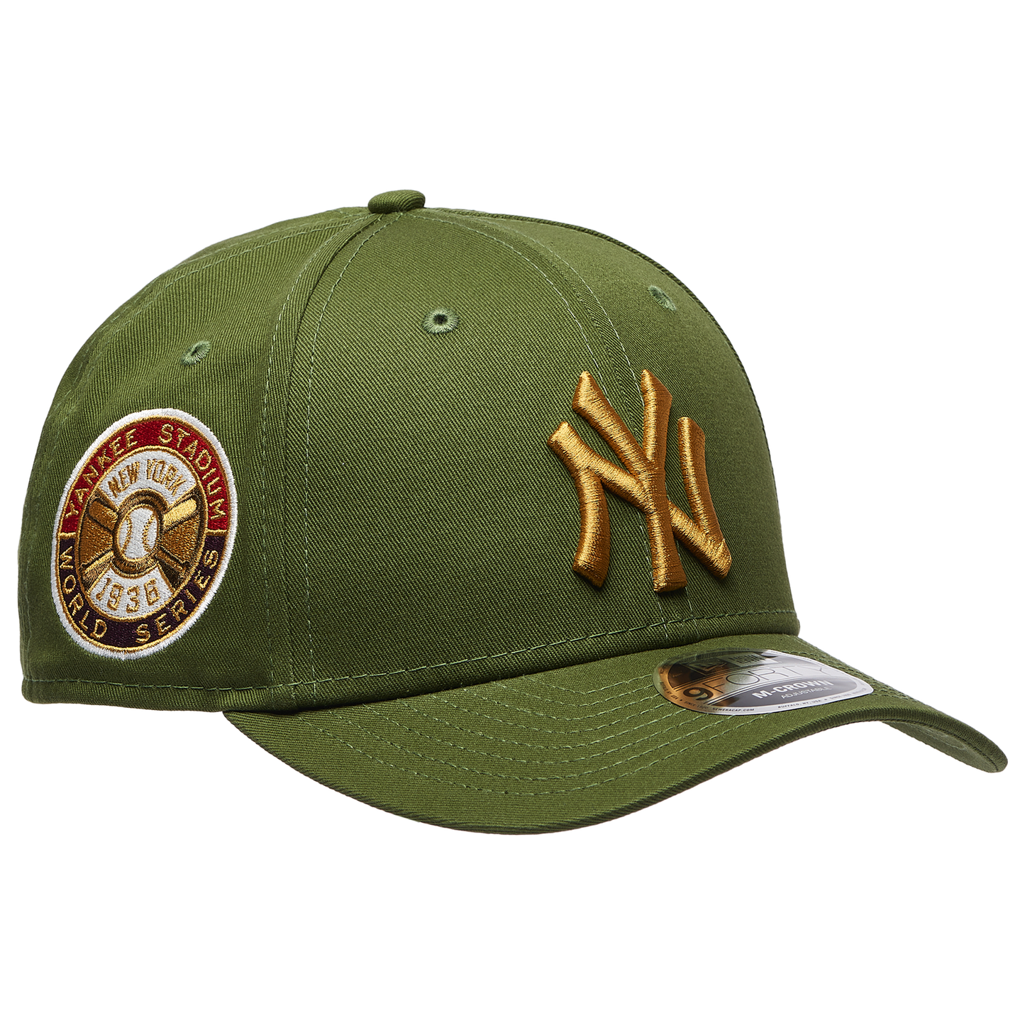 New Era Yankees WS Patch 9FORTY Cap - Men's - Gold/Dark Green