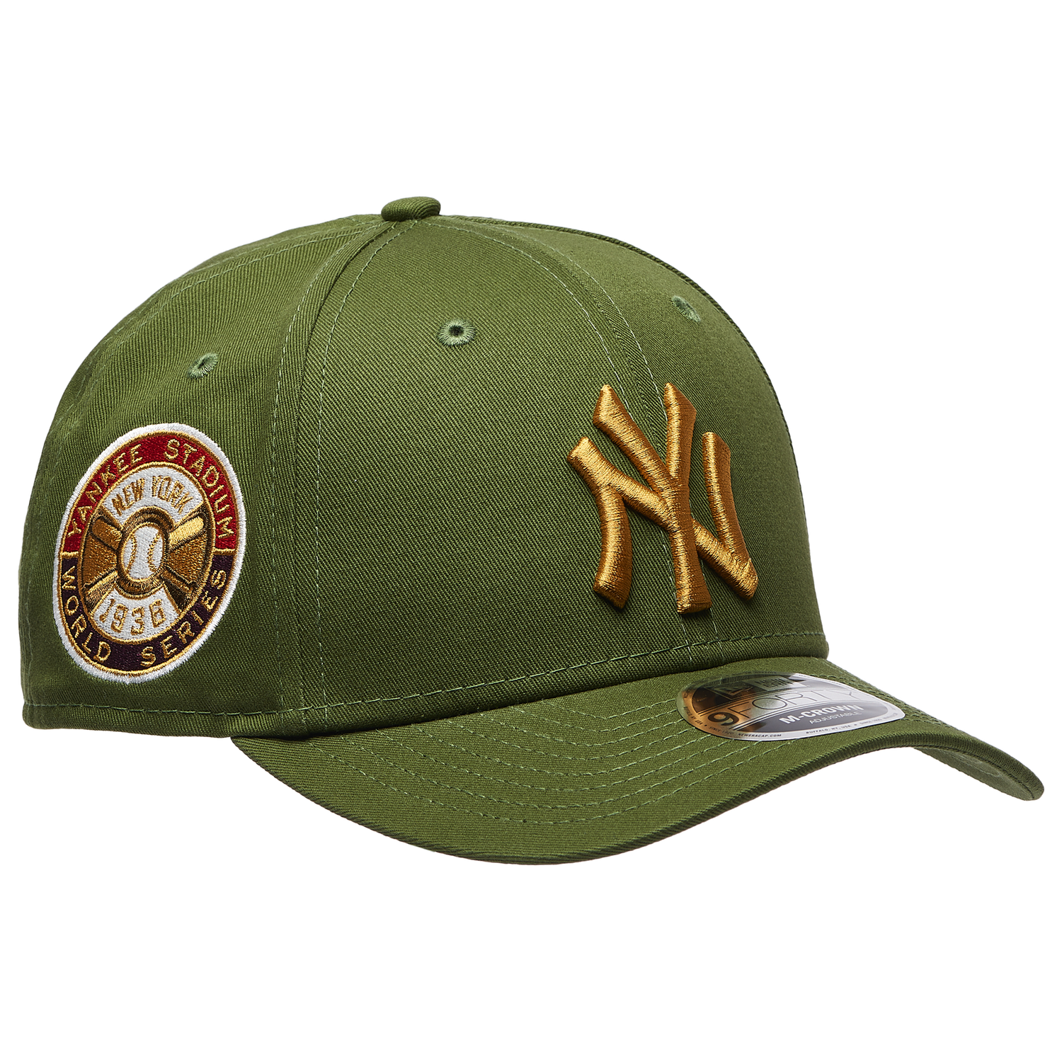 New Era Yankees WS Patch 9FORTY Cap - Men's - Gold/Dark Green