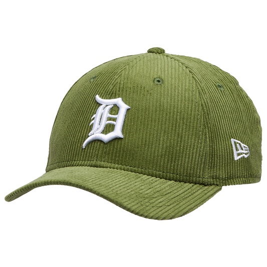 New Era Tigers Cord 9FORTY Cap - Men's - Dark Green/White