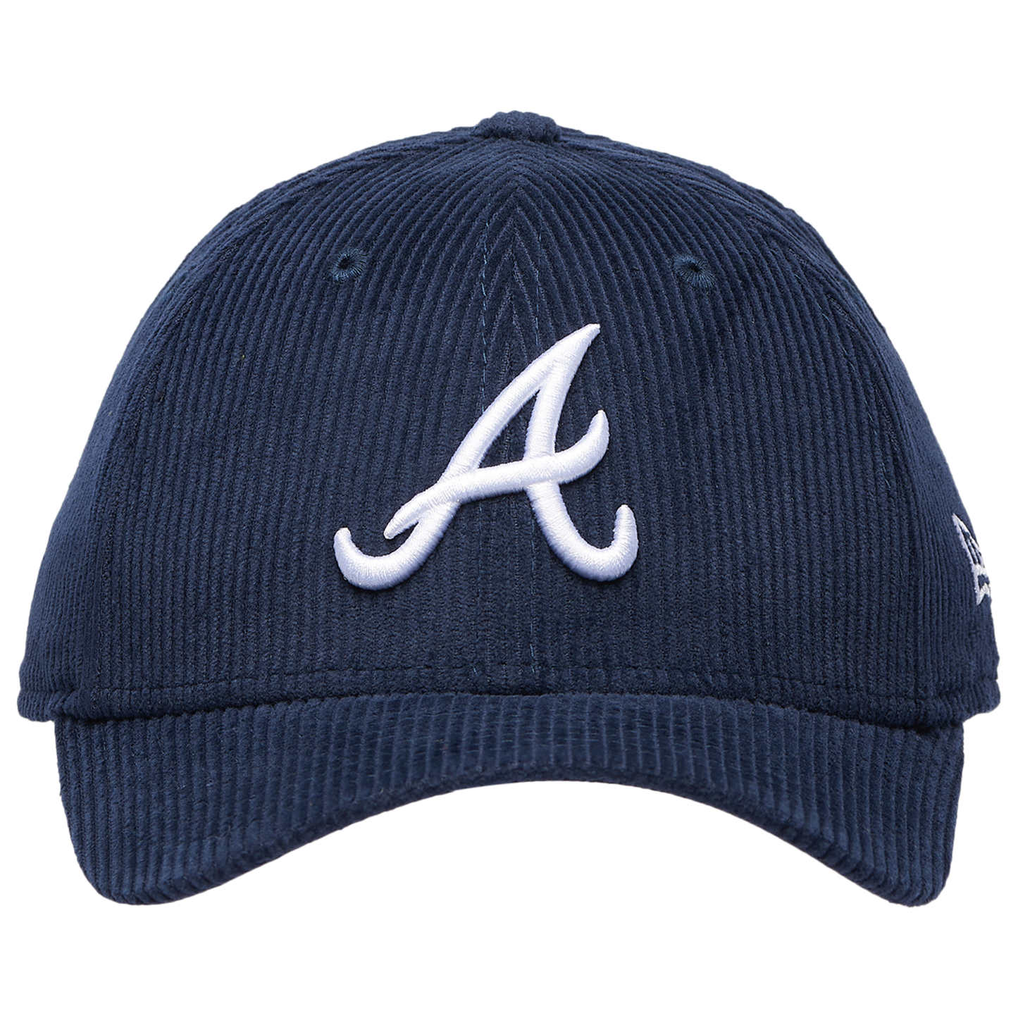 New Era Braves Cord 9FORTY Cap - Men's - Navy/White