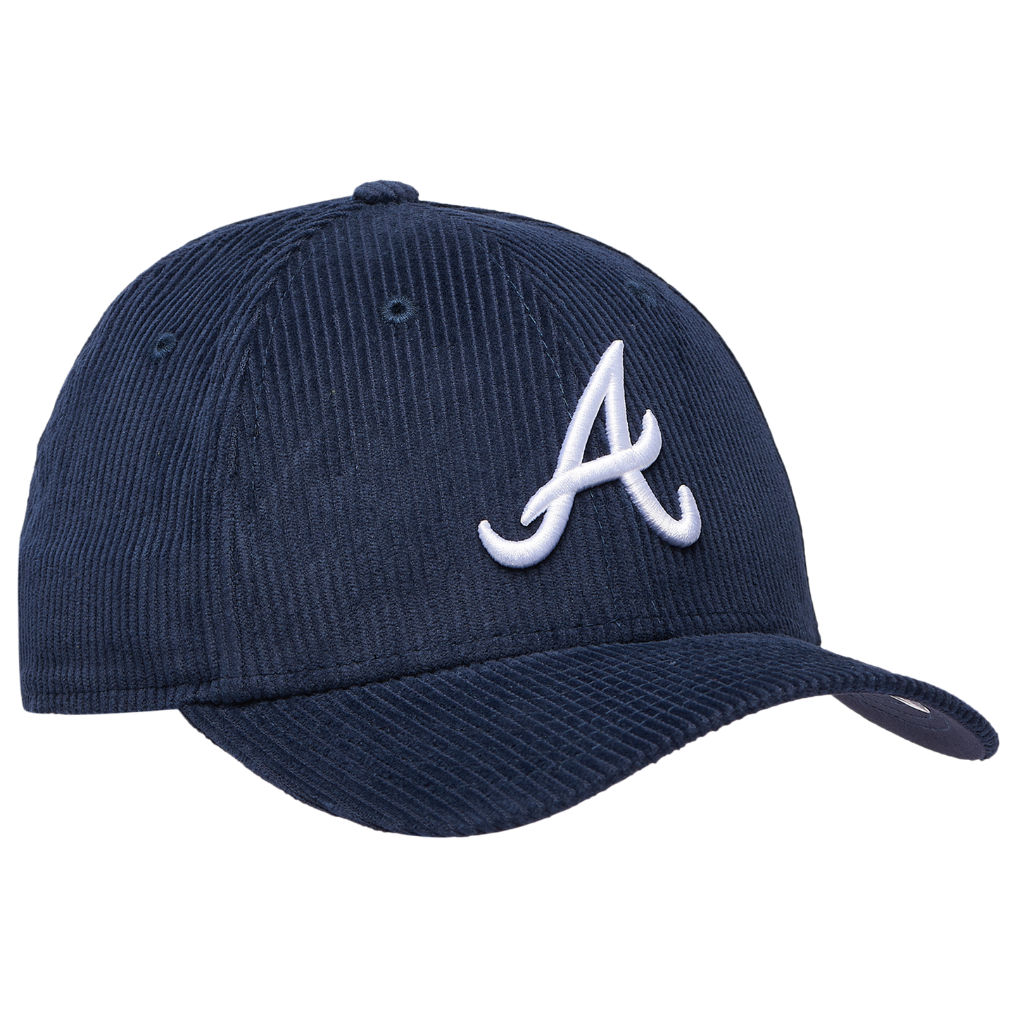 New Era Braves Cord 9FORTY Cap - Men's - Navy/White