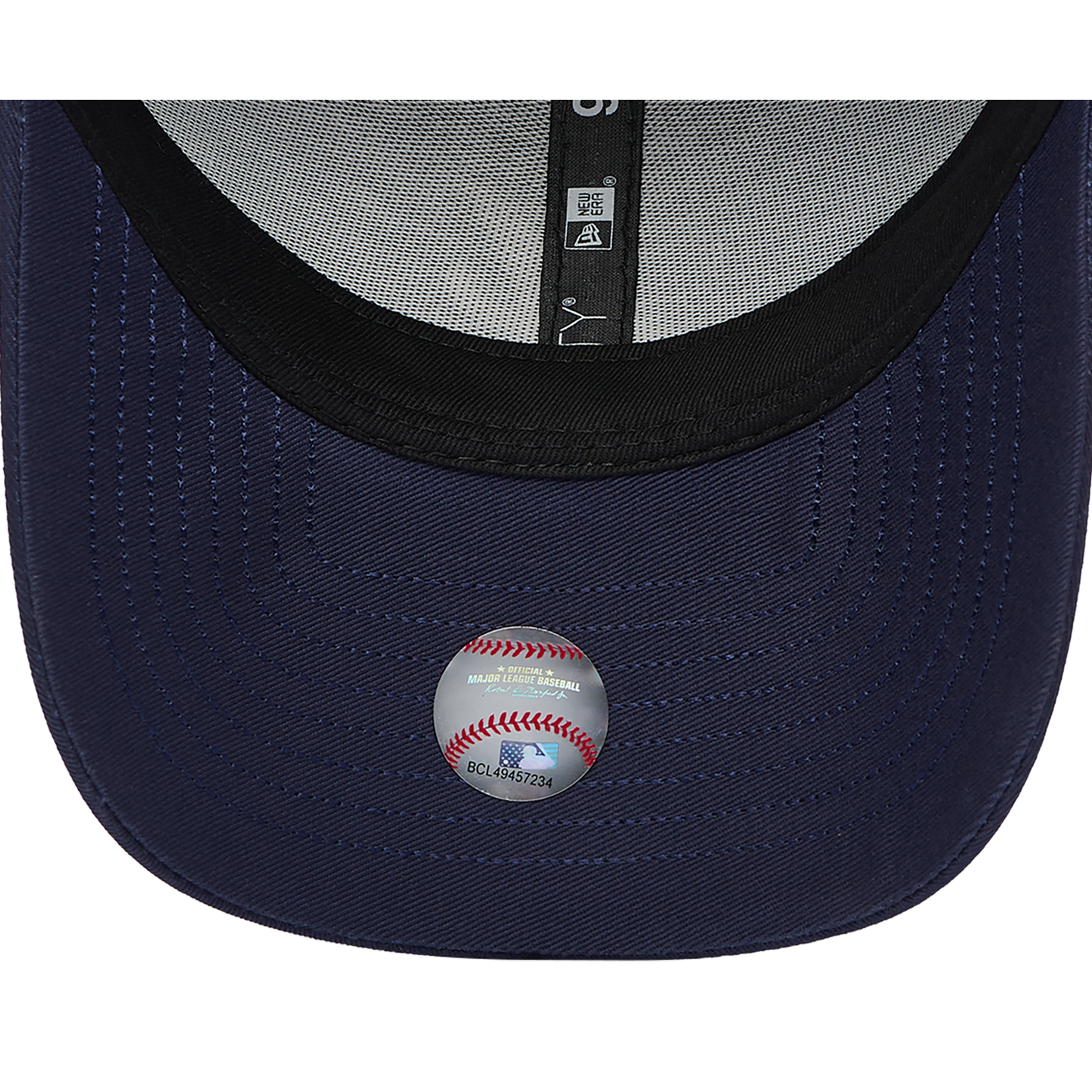 New Era Braves Visor Script 9FORTY Cap - Men's - Navy/White