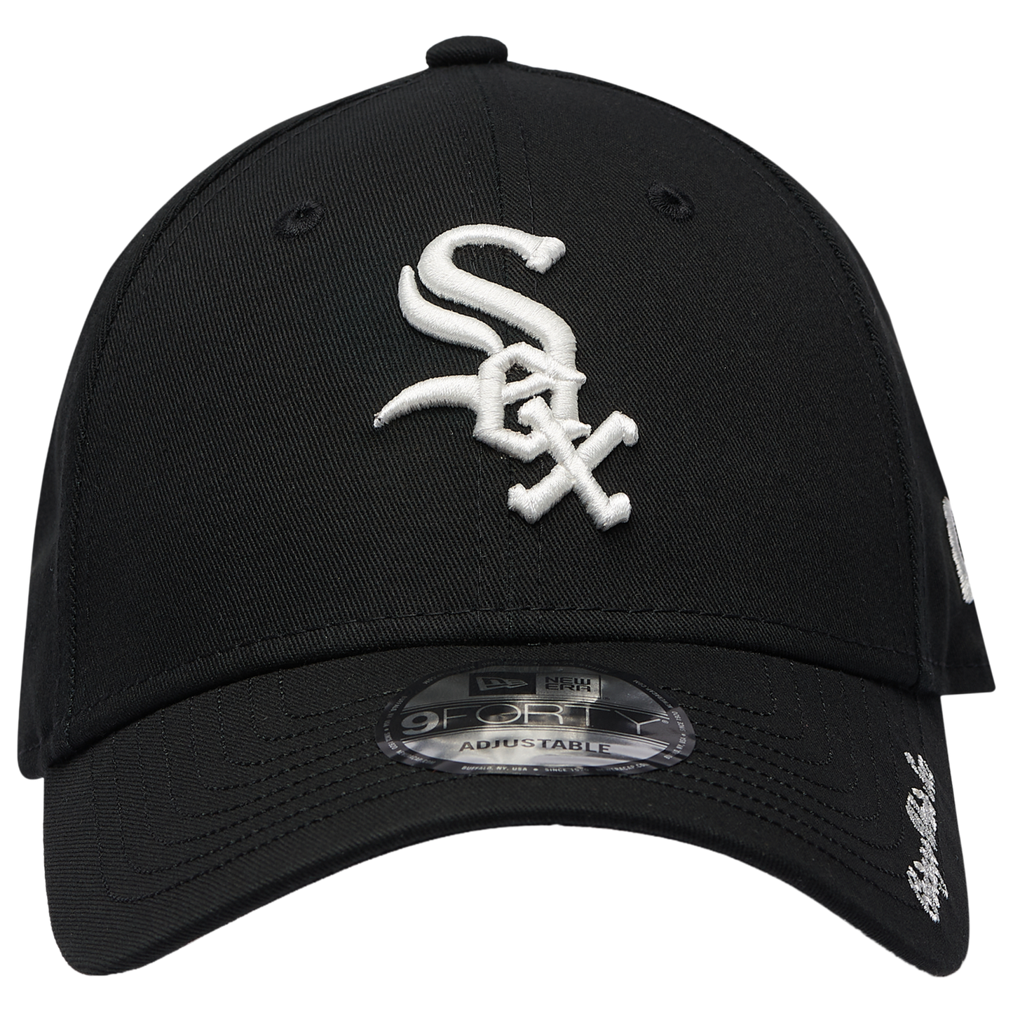 New Era White Sox Visor Script 9FORTY Cap - Men's - Black/White