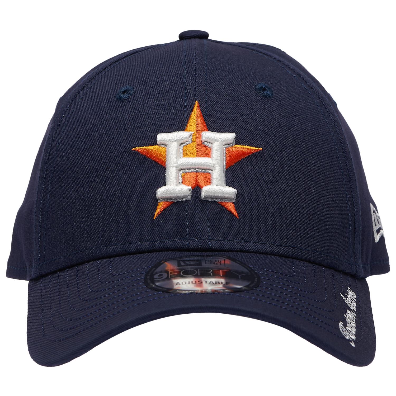 New Era Astros Visor Script 9FORTY Cap - Men's - Navy/White
