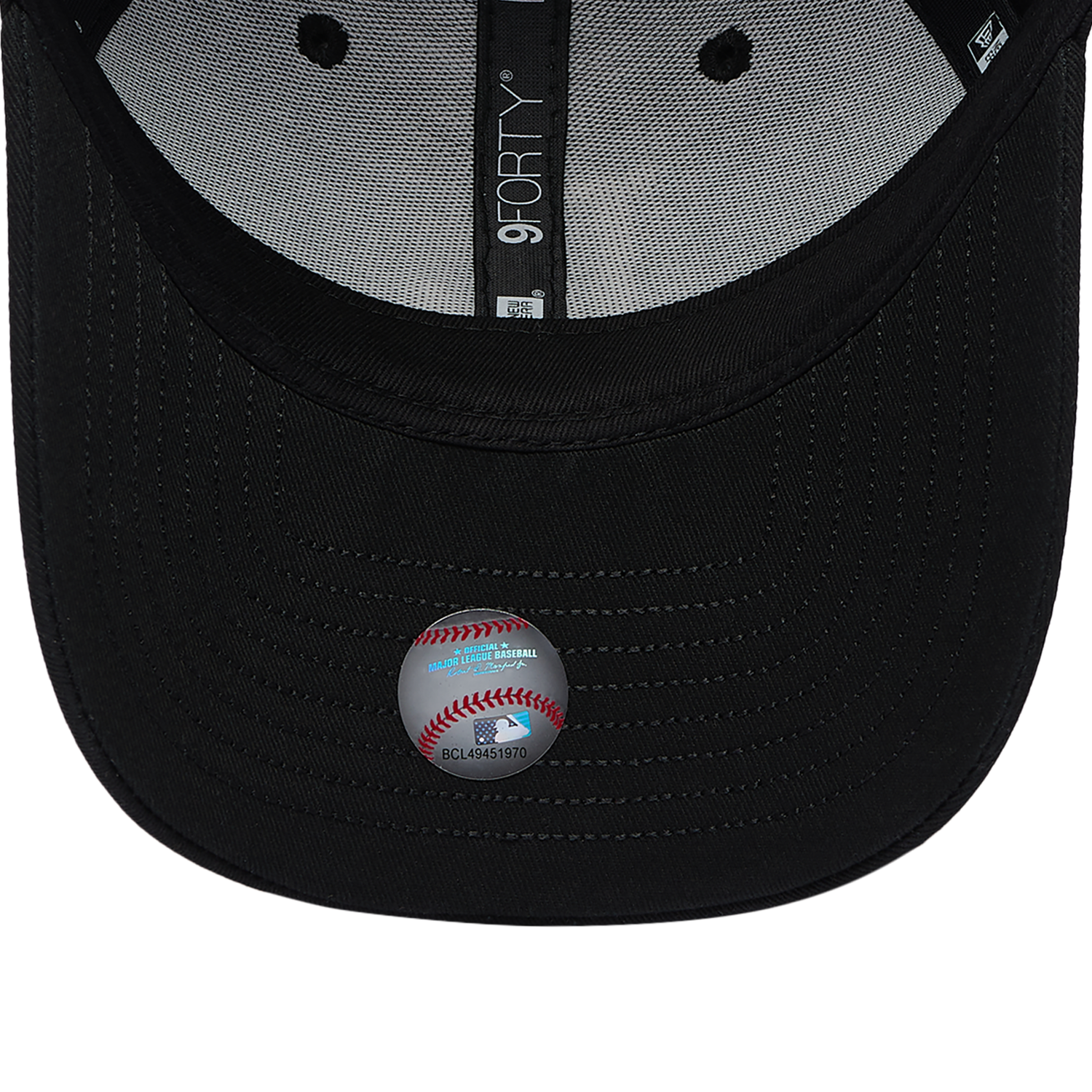 New Era Dodgers Visor Script 9FORTY Cap - Men's - Black/White