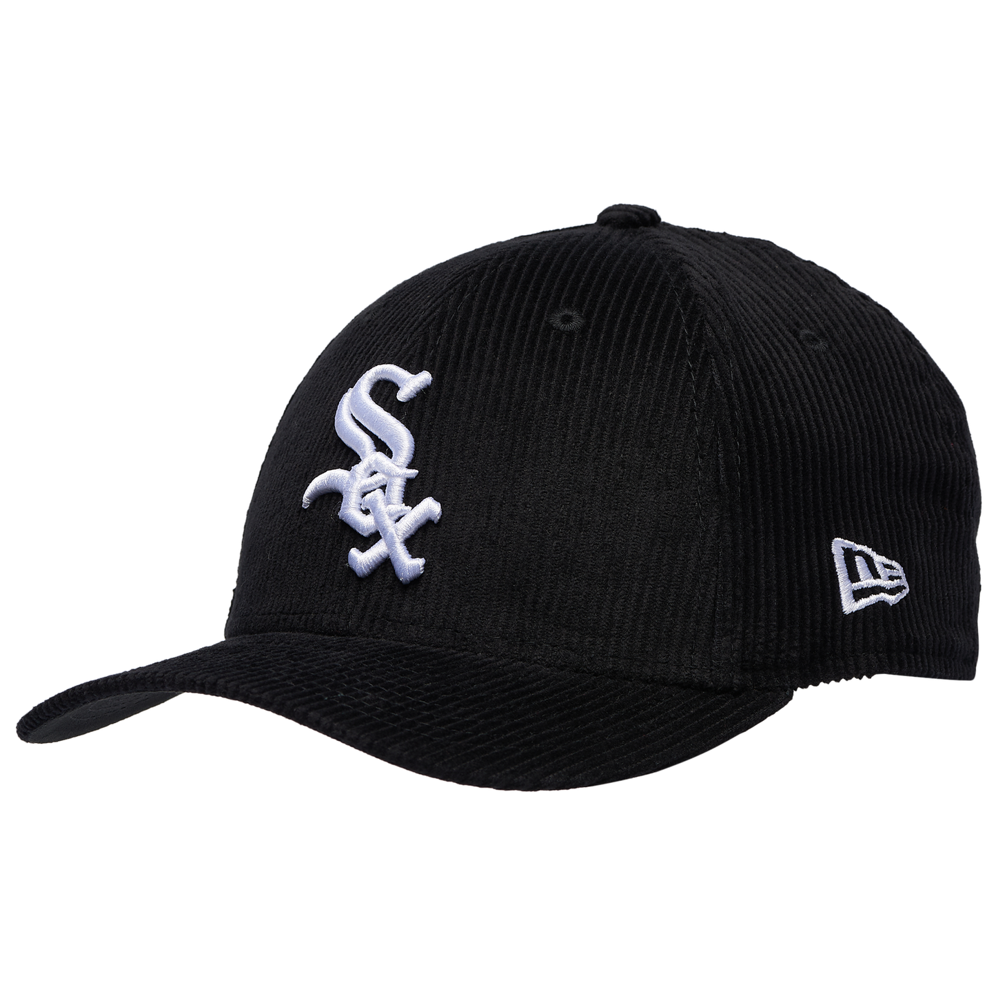 New Era White Sox Cord 9FORTY Cap - Men's - Black/White